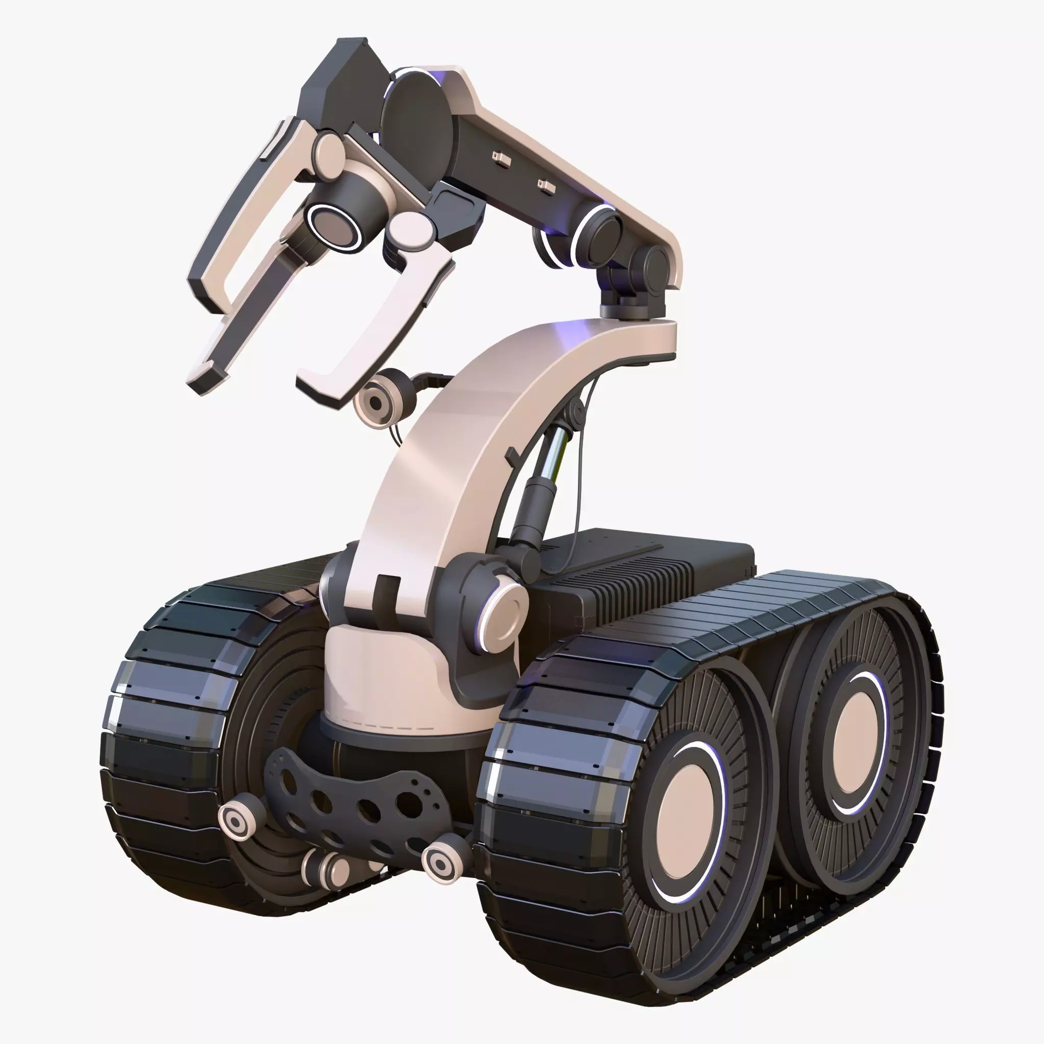 Tracked Mobile Platform with Robot Arm Gripper M1 3D model_1