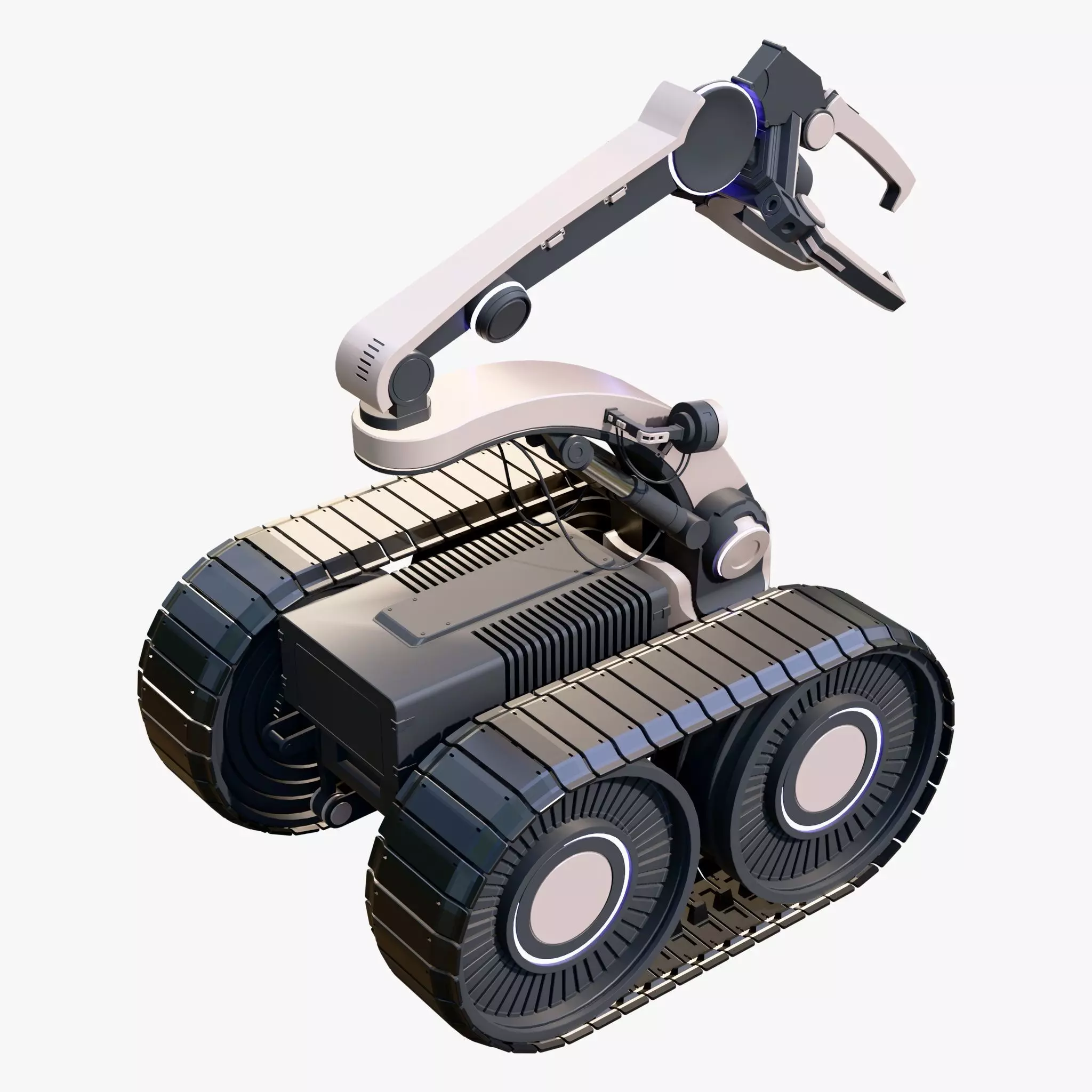 Tracked Mobile Platform with Robot Arm Gripper M1 3D model_3