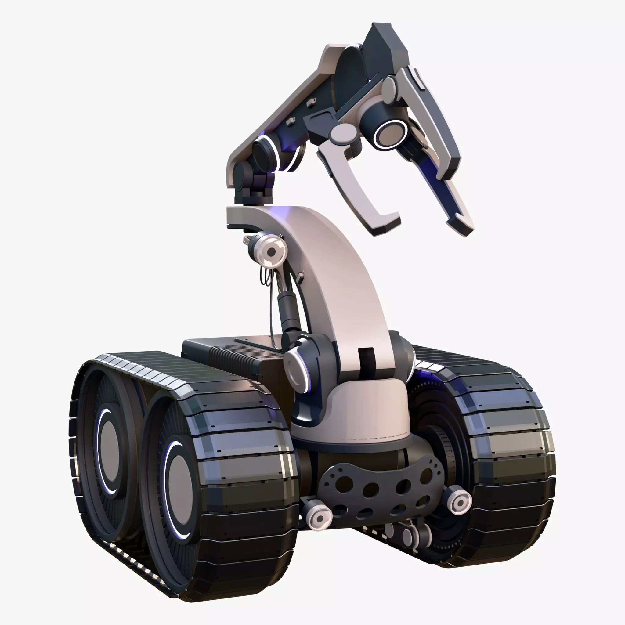 Tracked Mobile Platform with Robot Arm Gripper M1 3D model_5