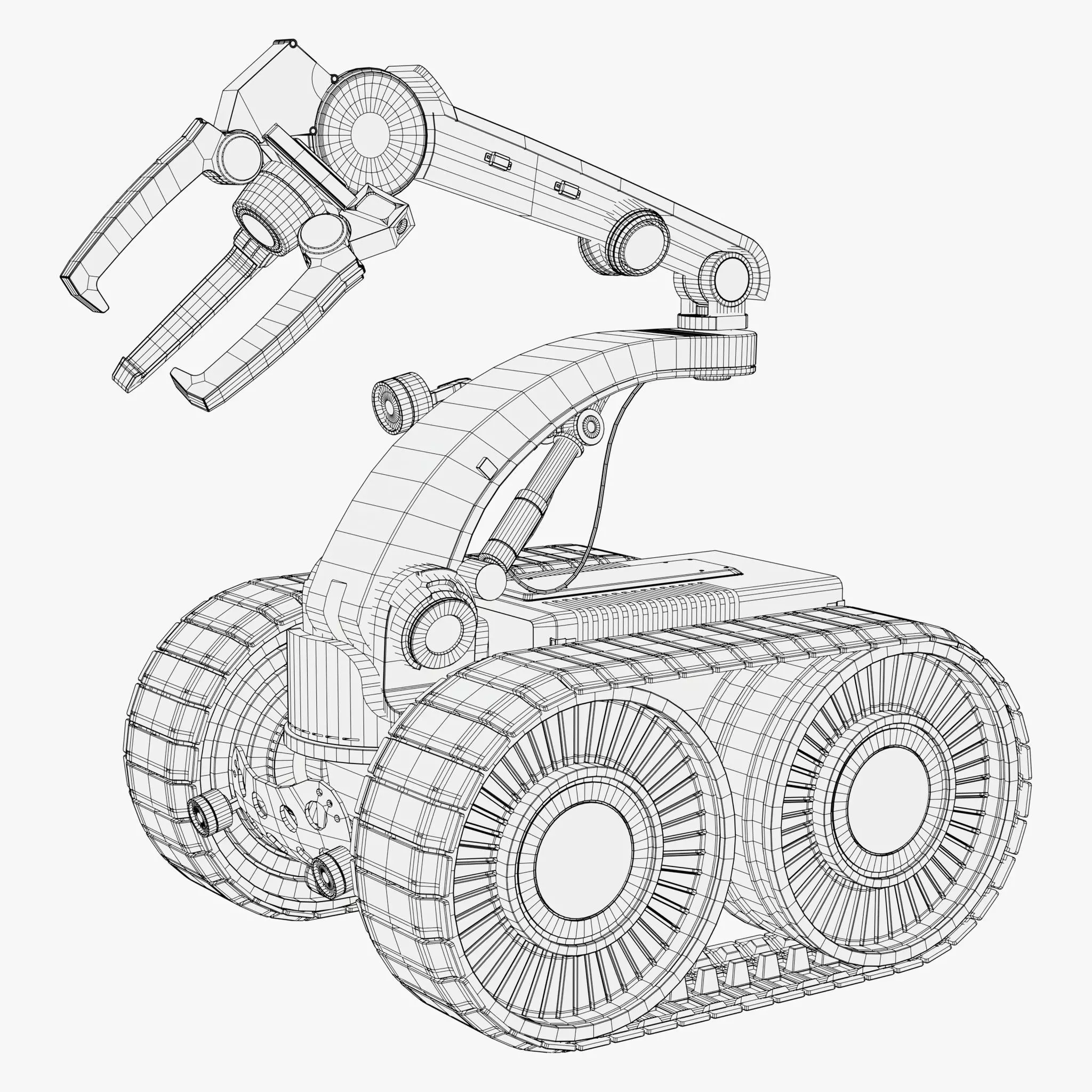 Tracked Mobile Platform with Robot Arm Gripper M1 3D model_6
