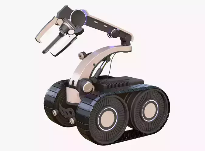 Tracked Mobile Platform with Robot Arm Gripper M1 3D model