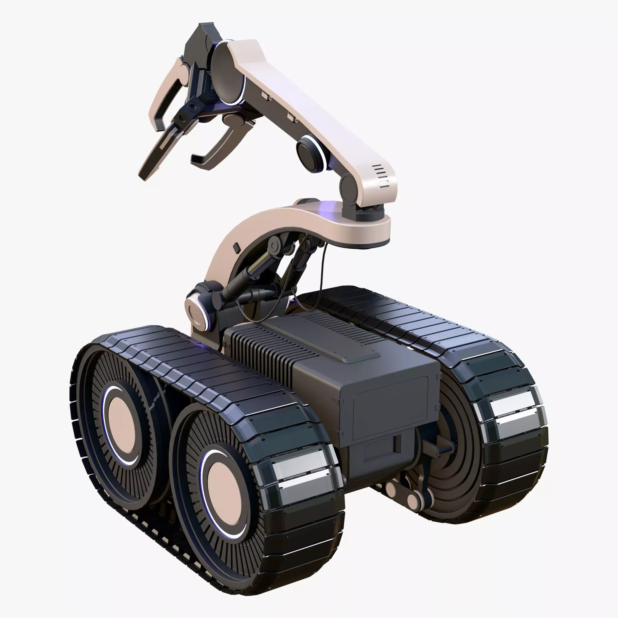 Tracked Mobile Platform with Robot Arm Gripper M1 3D model_2