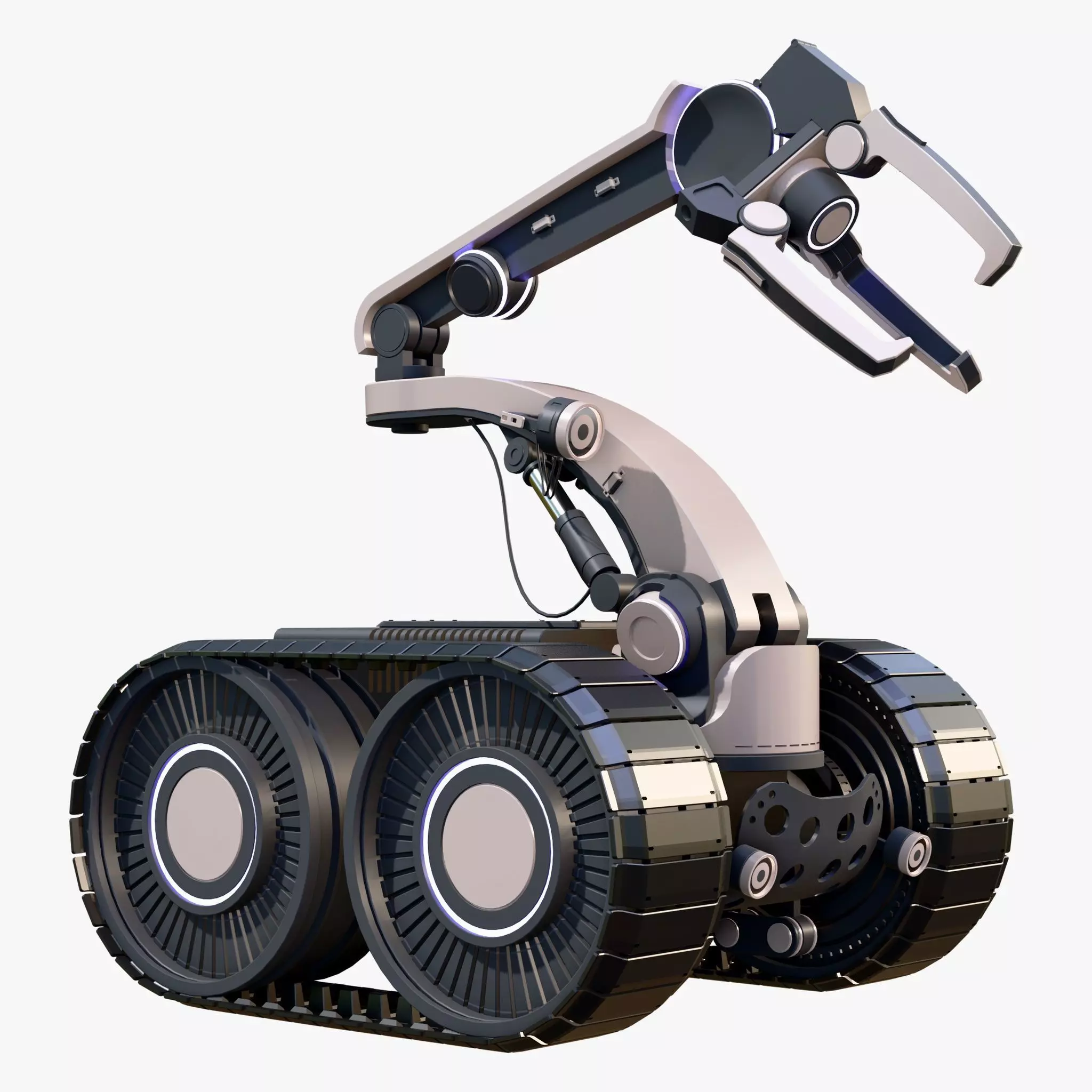 Tracked Mobile Platform with Robot Arm Gripper M1 3D model_4