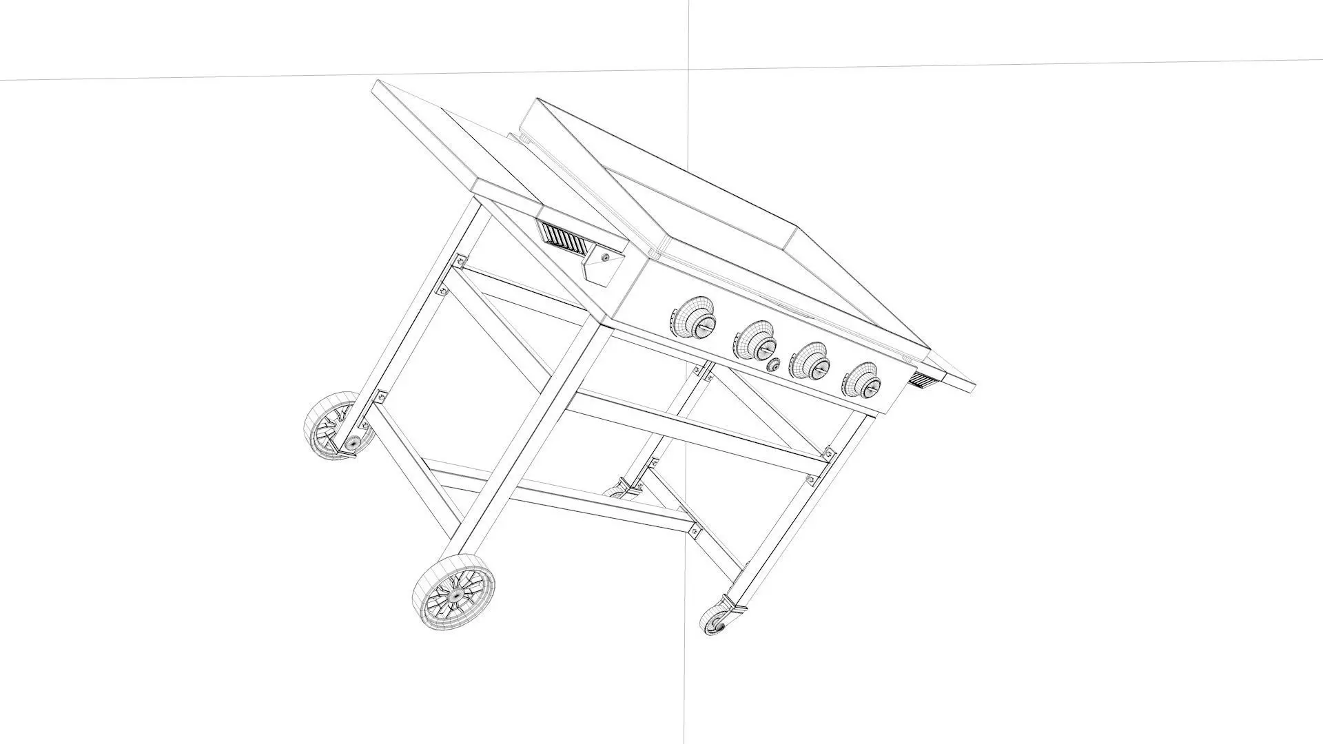 Propane Gas Grill 3D model_9