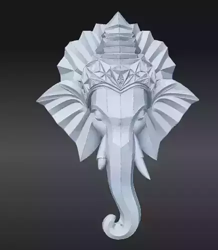Lord Ganesh Low Poly Ganpati 3D print model
