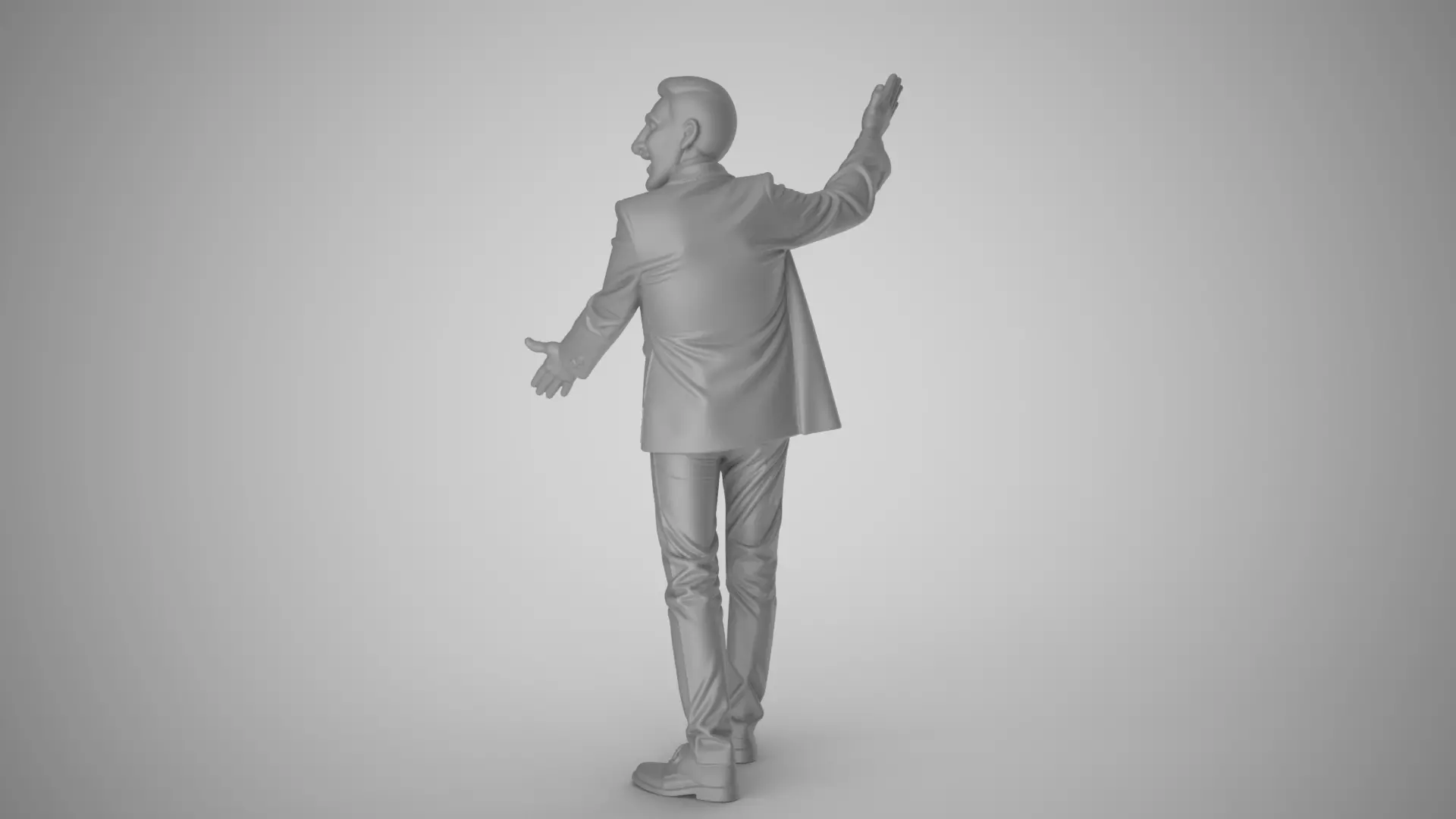 Advertising Man 3D print model_7