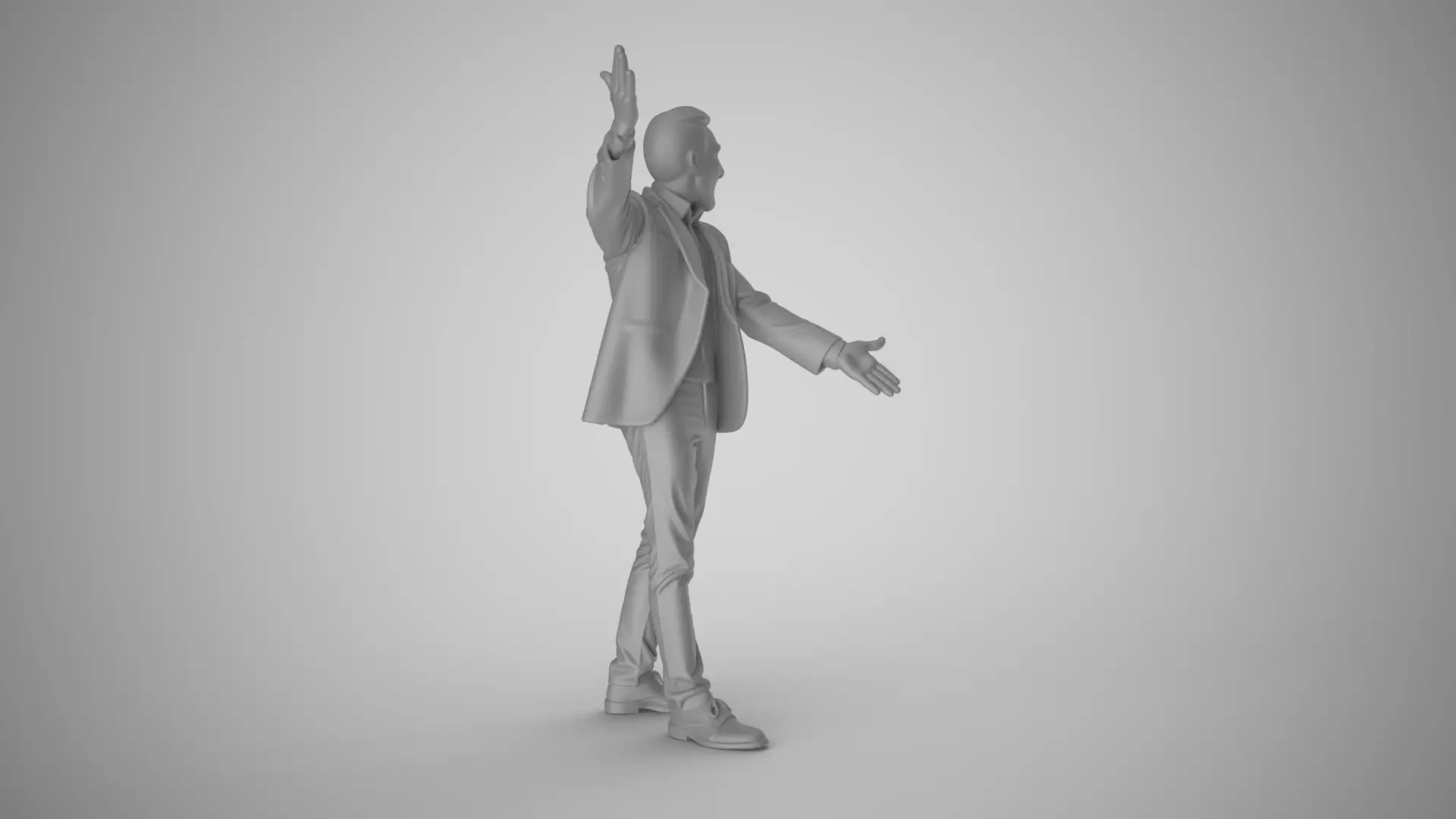 Advertising Man 3D print model_3