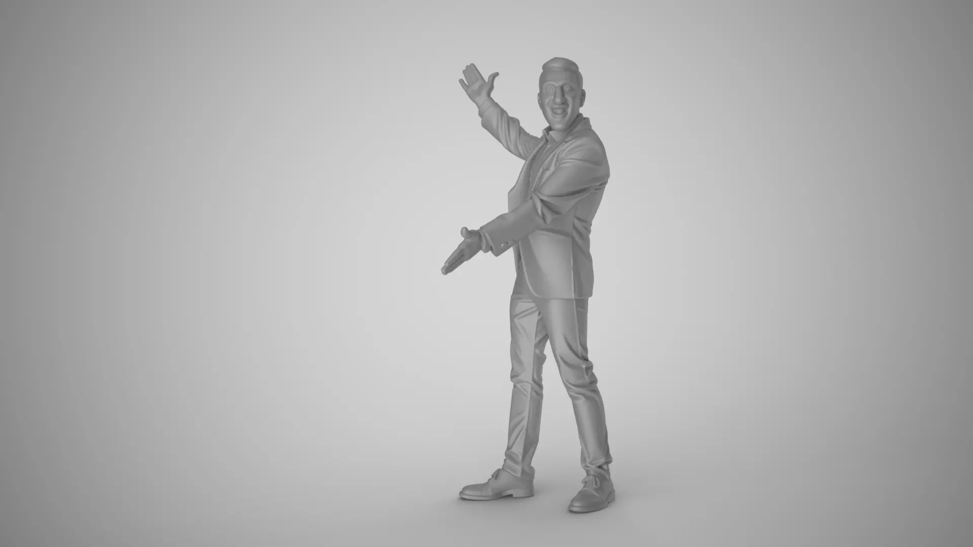 Advertising Man 3D print model_0