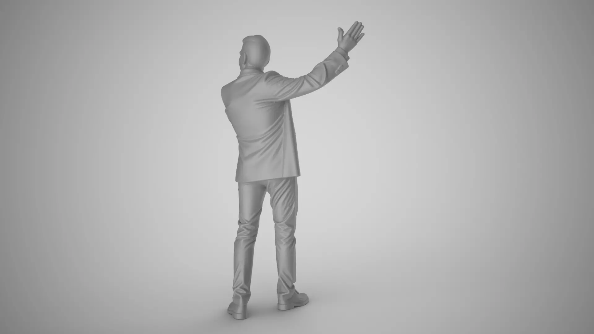 Advertising Man 3D print model_6