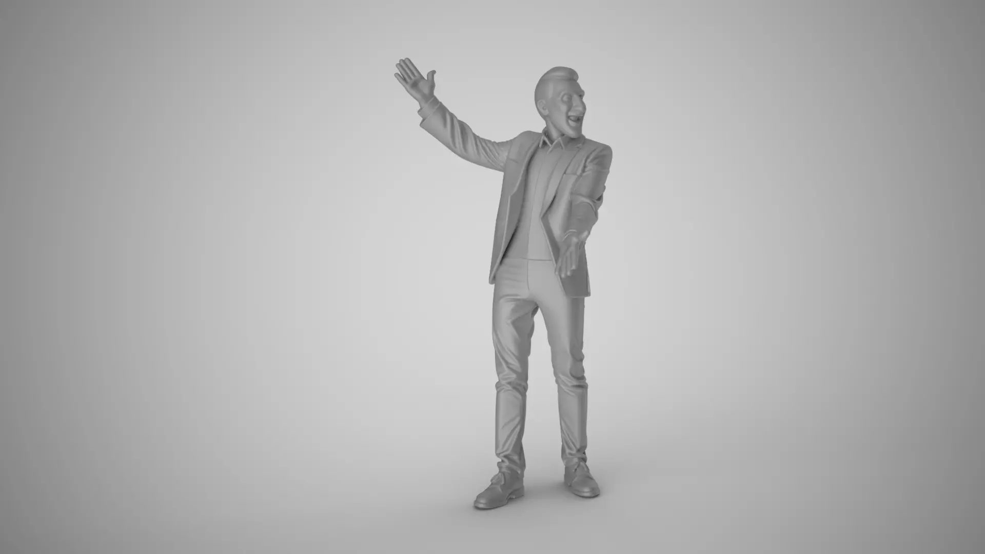 Advertising Man 3D print model_1