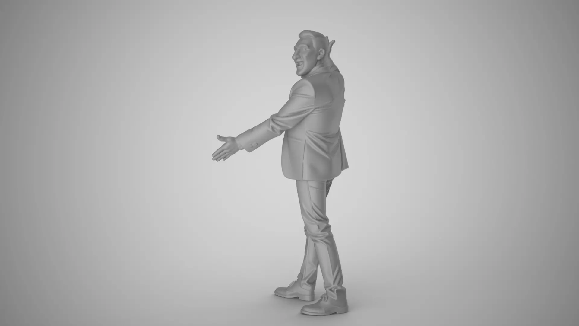 Advertising Man 3D print model_8