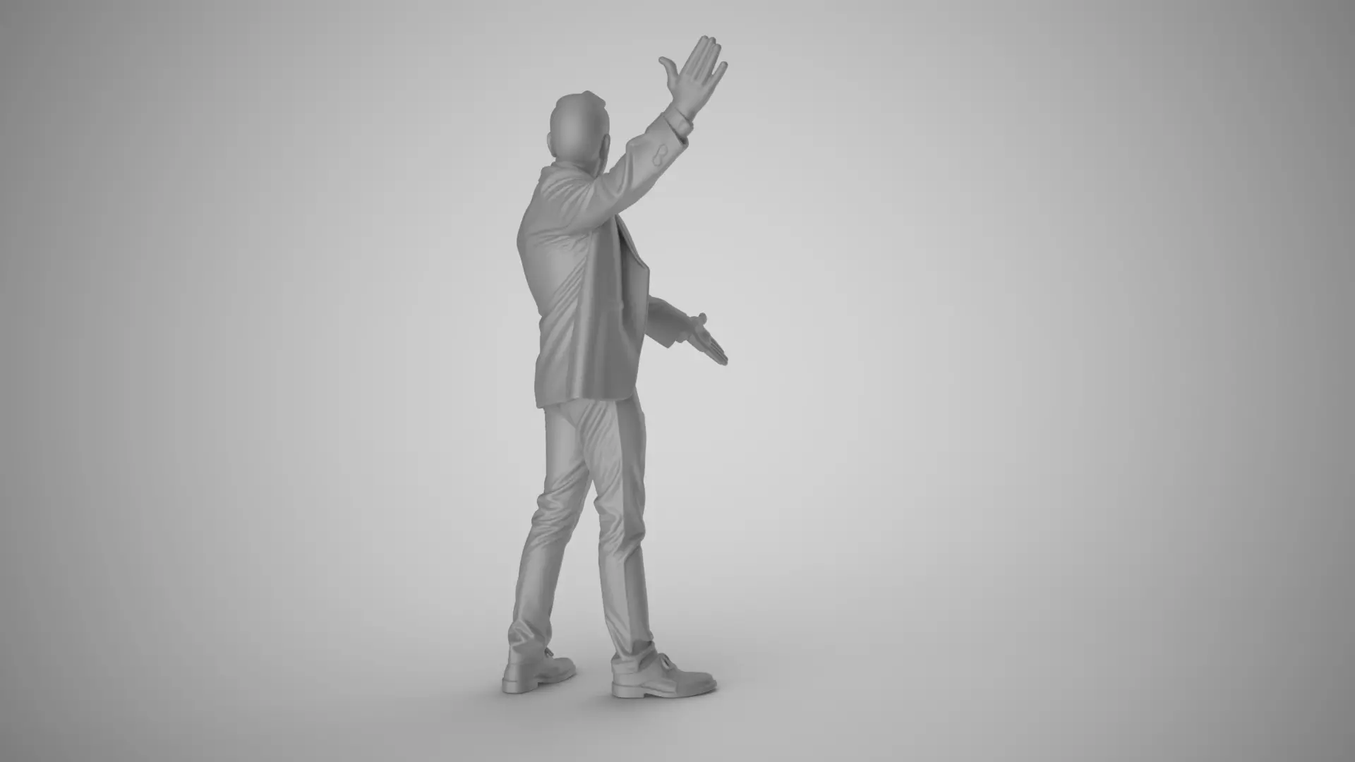 Advertising Man 3D print model_5