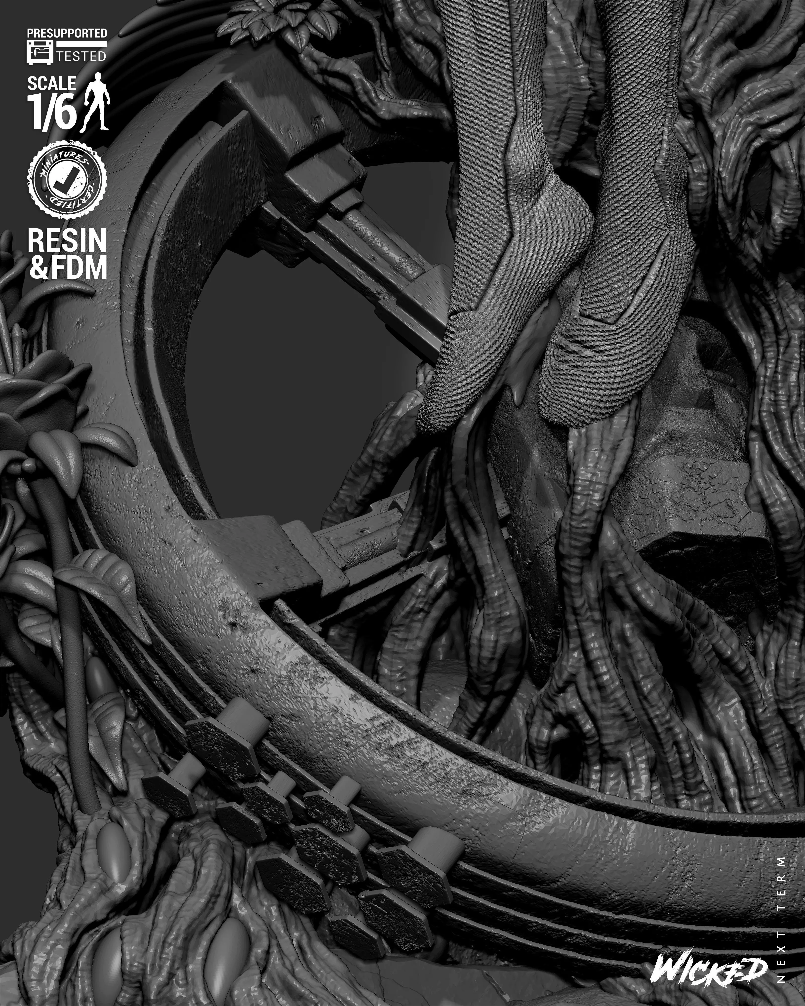 Wicked Marvel Professor X Sculpture  3D print model_7