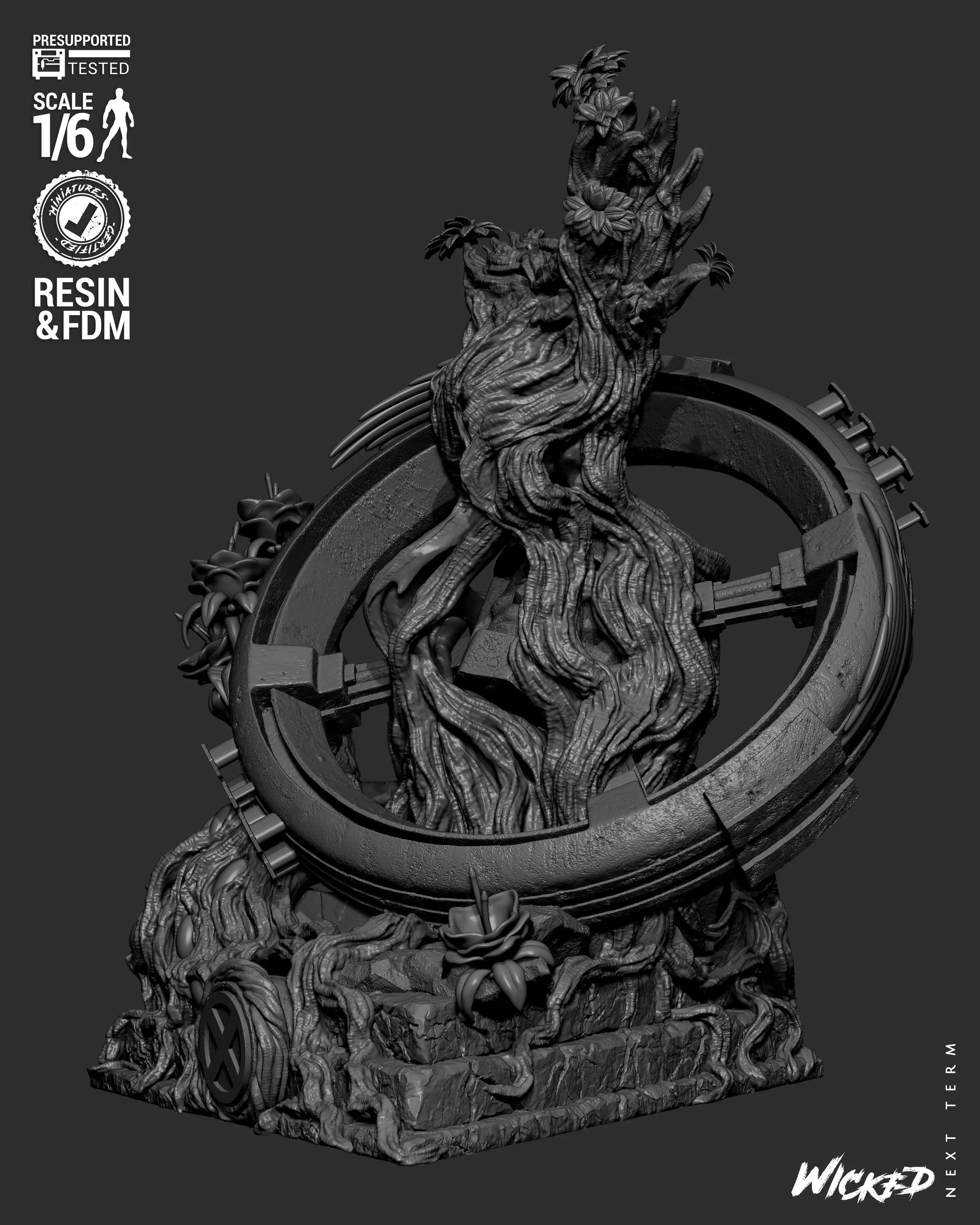 Wicked Marvel Professor X Sculpture  3D print model_9