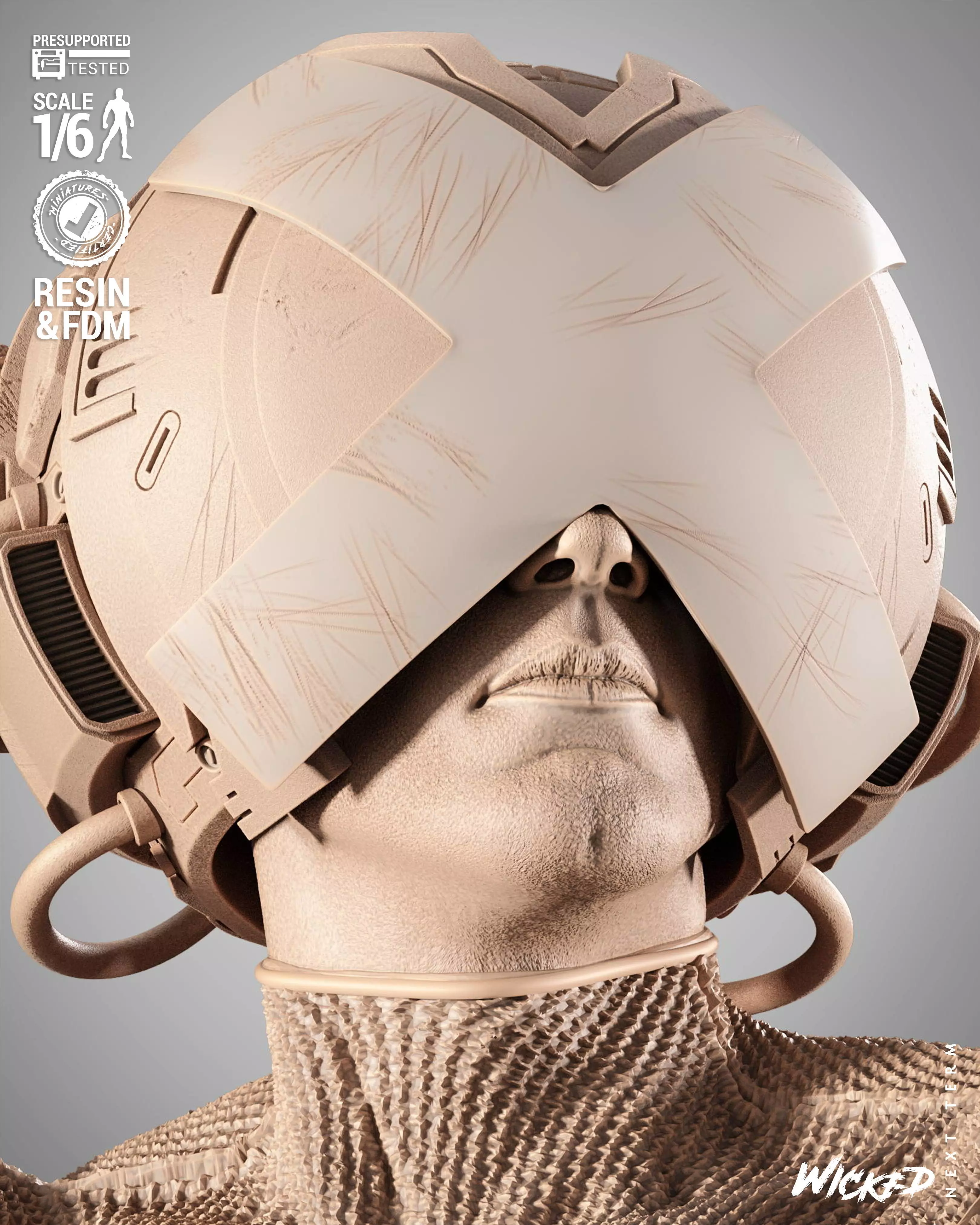 Wicked Marvel Professor X Sculpture  3D print model_26