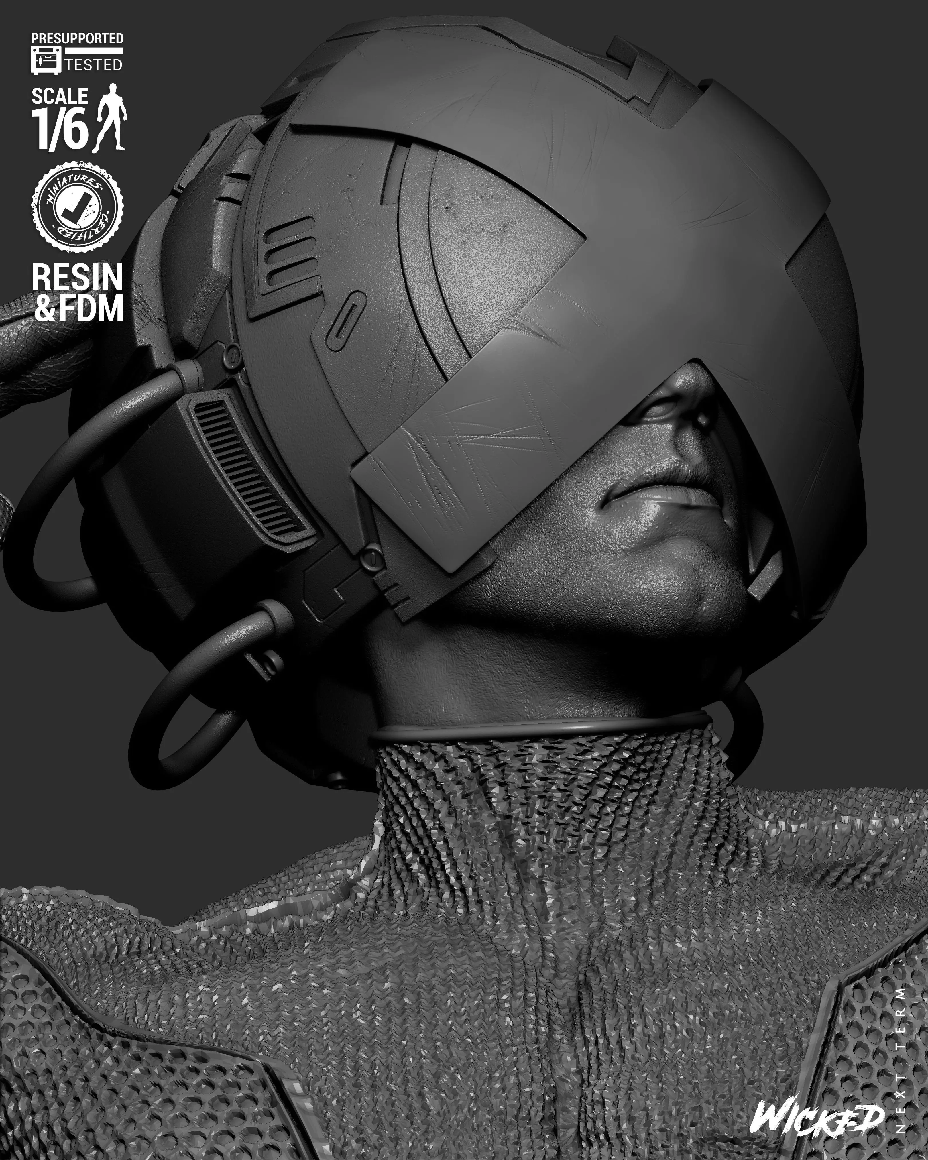 Wicked Marvel Professor X Sculpture  3D print model_16