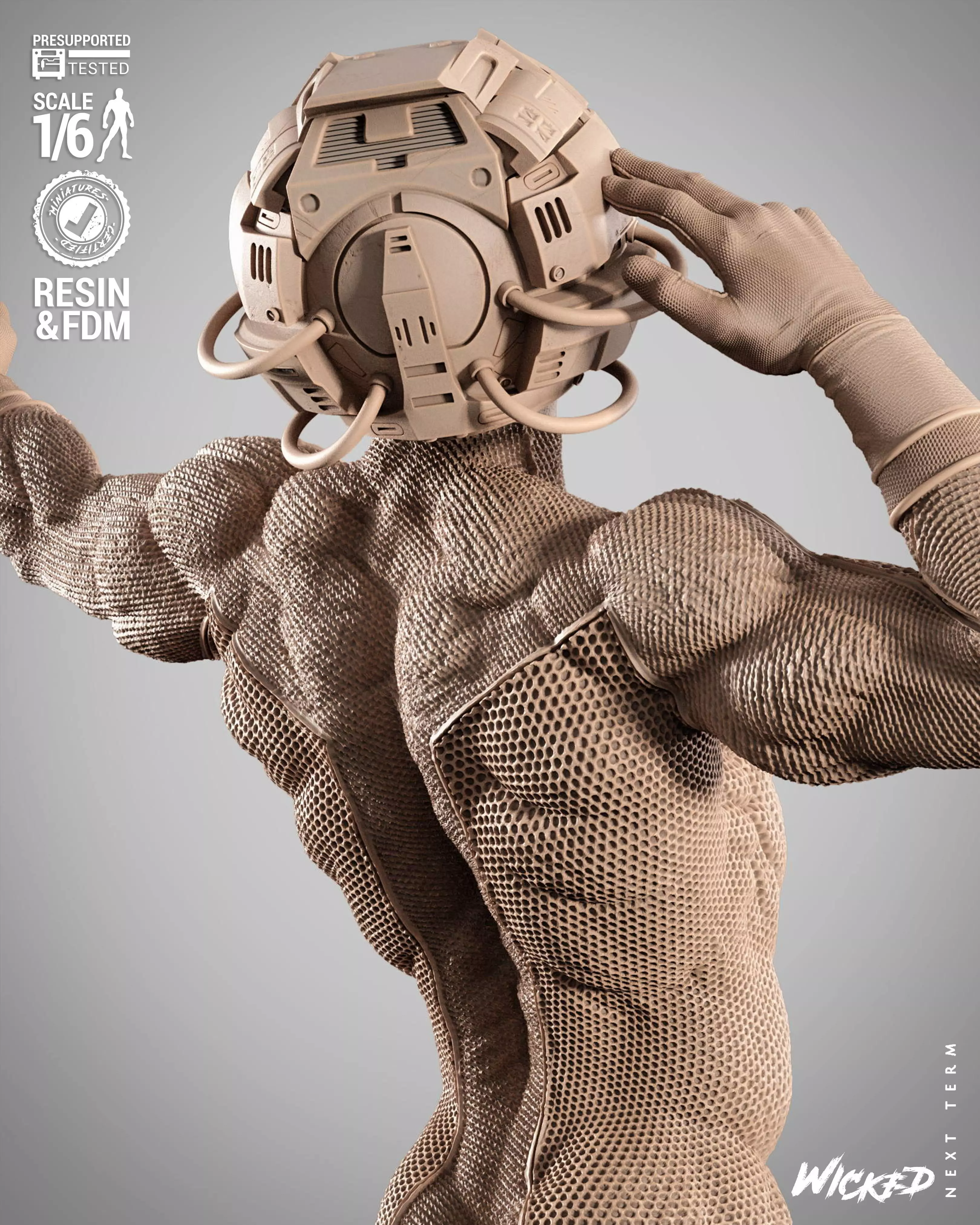 Wicked Marvel Professor X Sculpture  3D print model_22