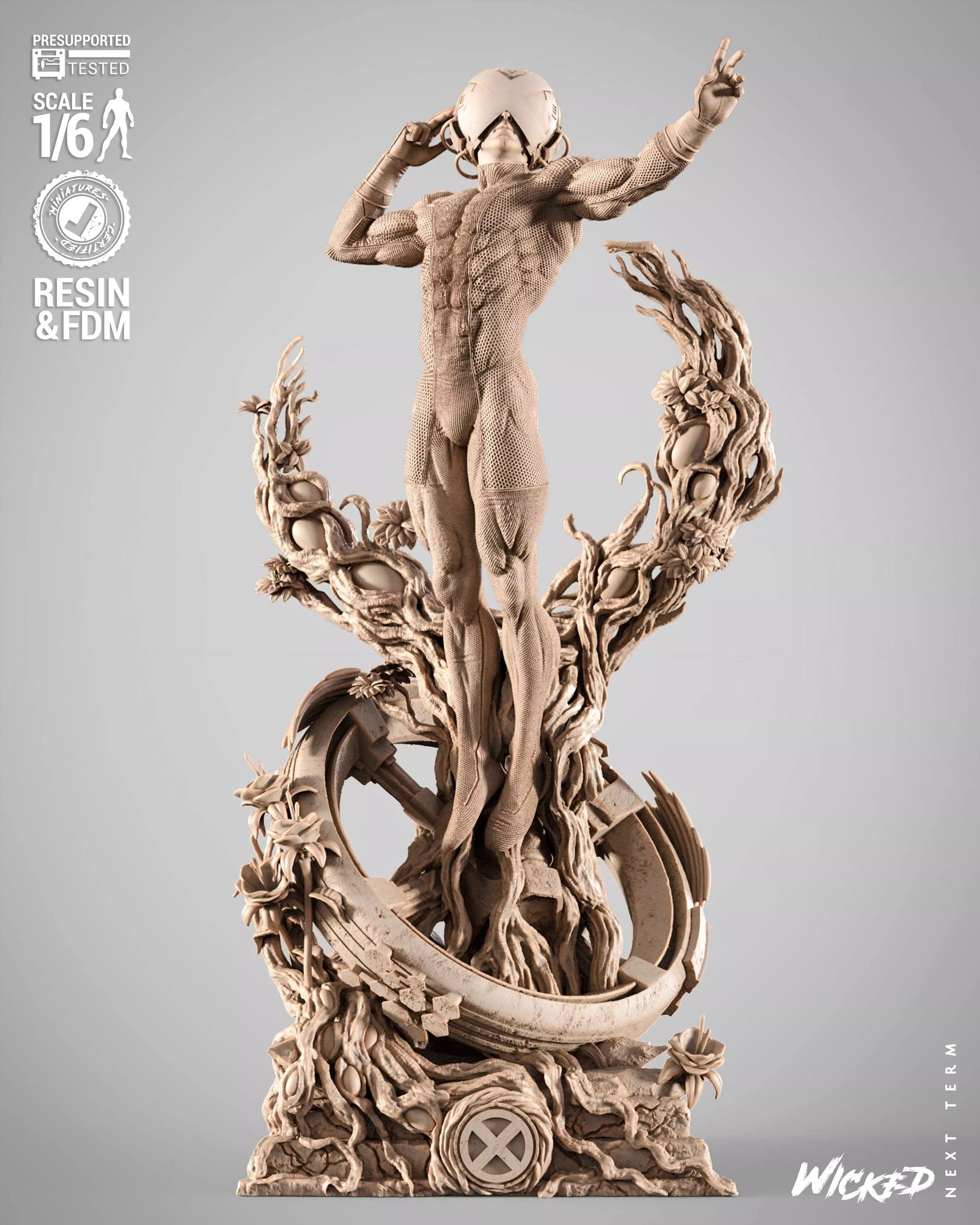 Wicked Marvel Professor X Sculpture  3D print model_0