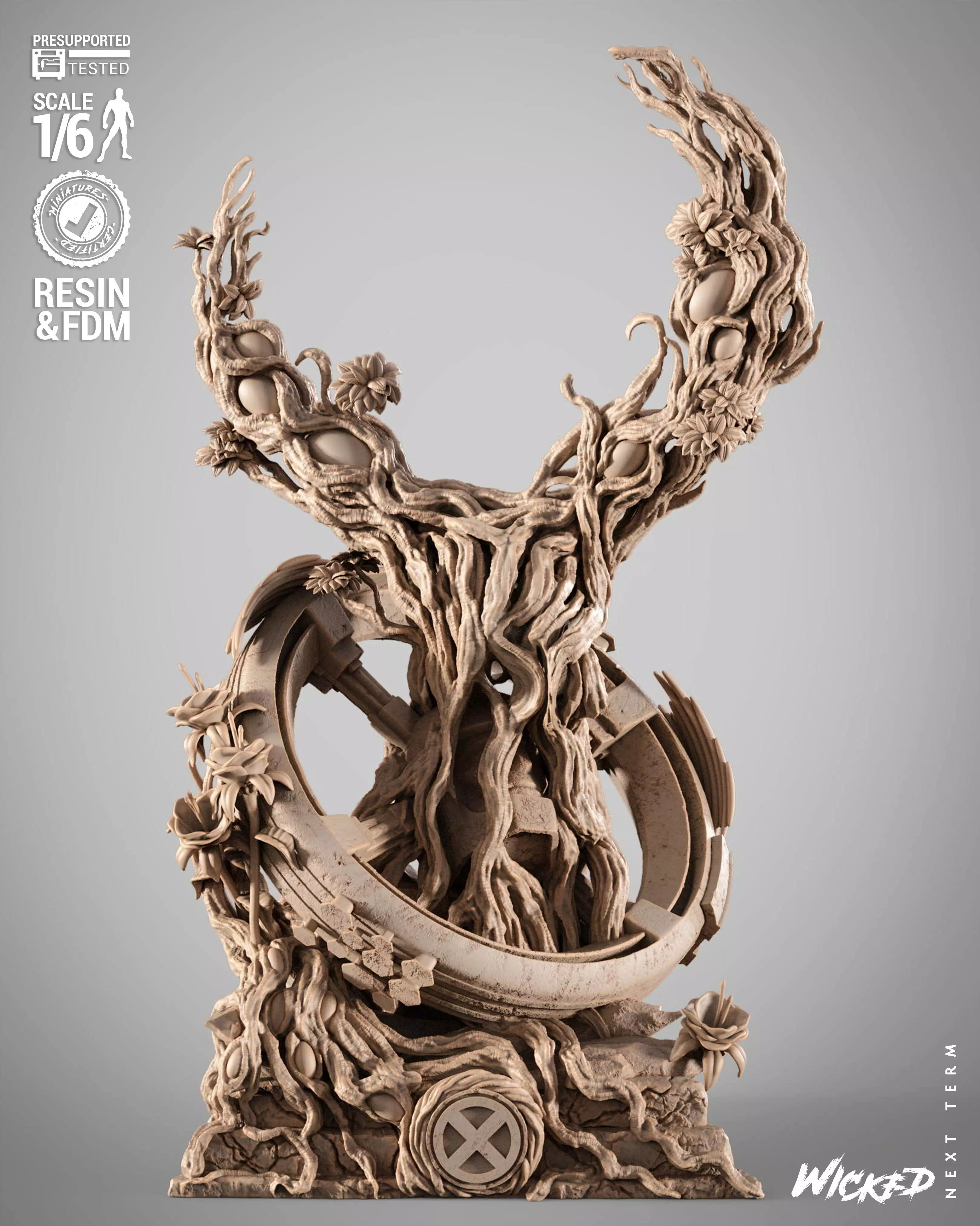 Wicked Marvel Professor X Sculpture  3D print model_6