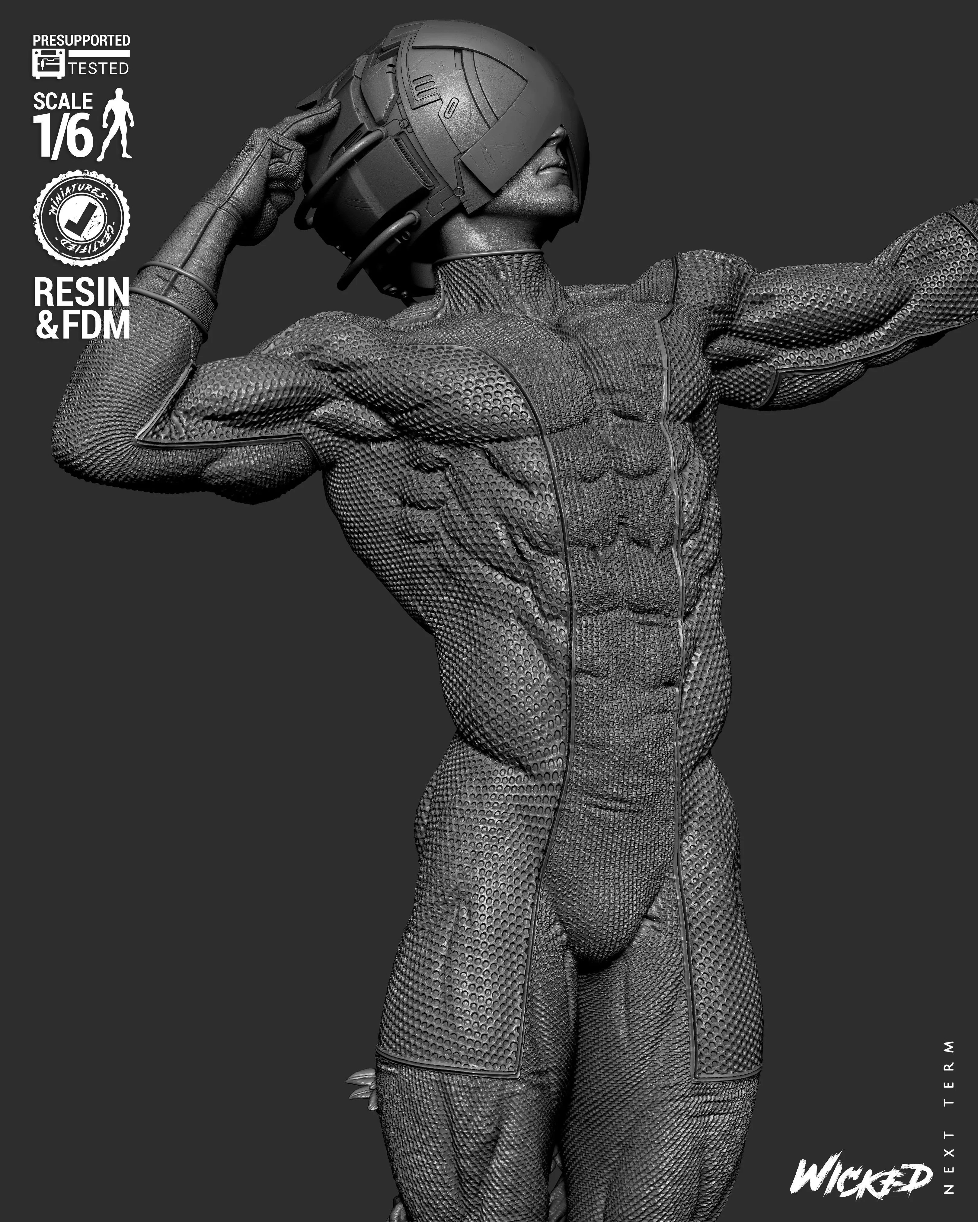 Wicked Marvel Professor X Sculpture  3D print model_10