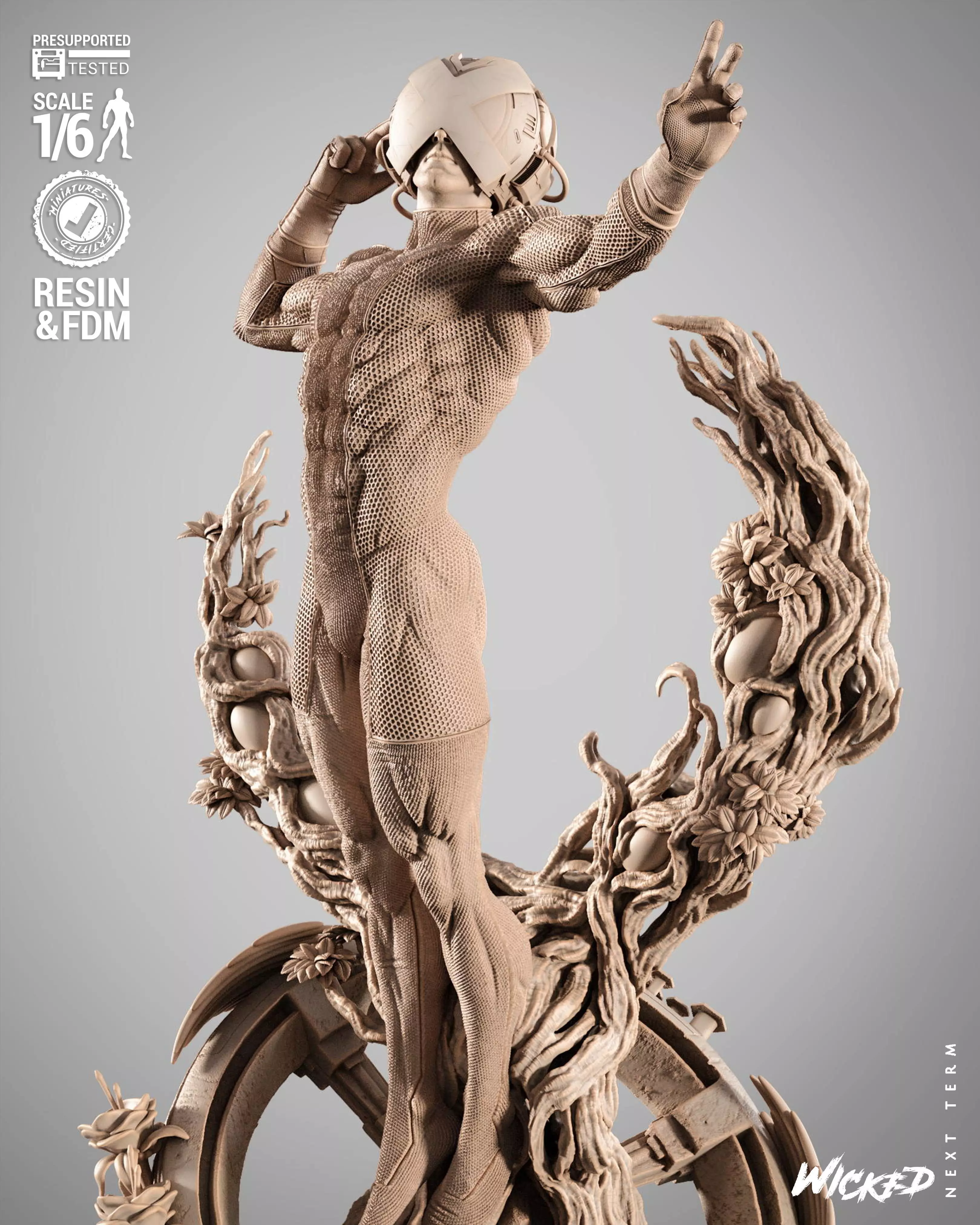 Wicked Marvel Professor X Sculpture  3D print model_1