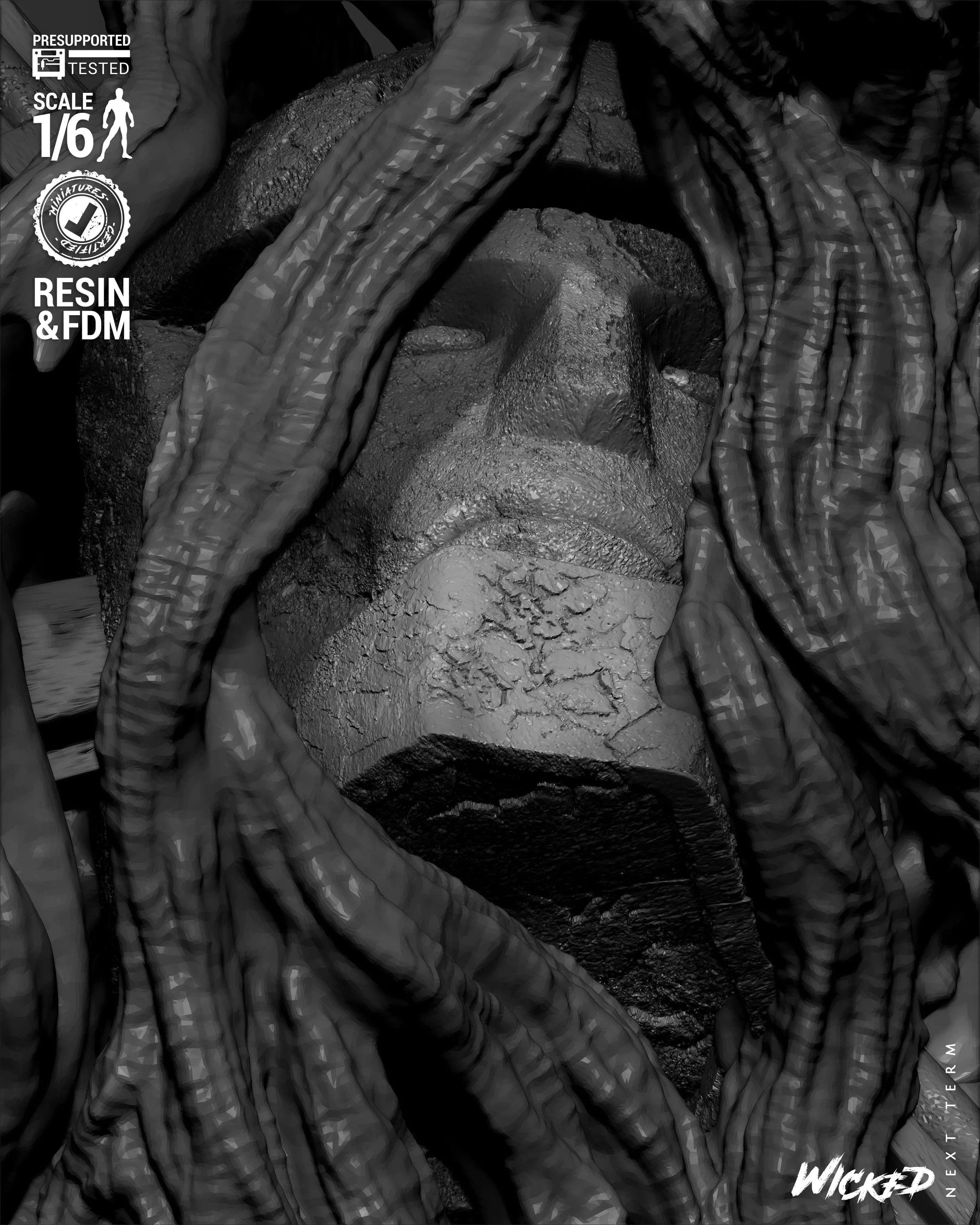 Wicked Marvel Professor X Sculpture  3D print model_5