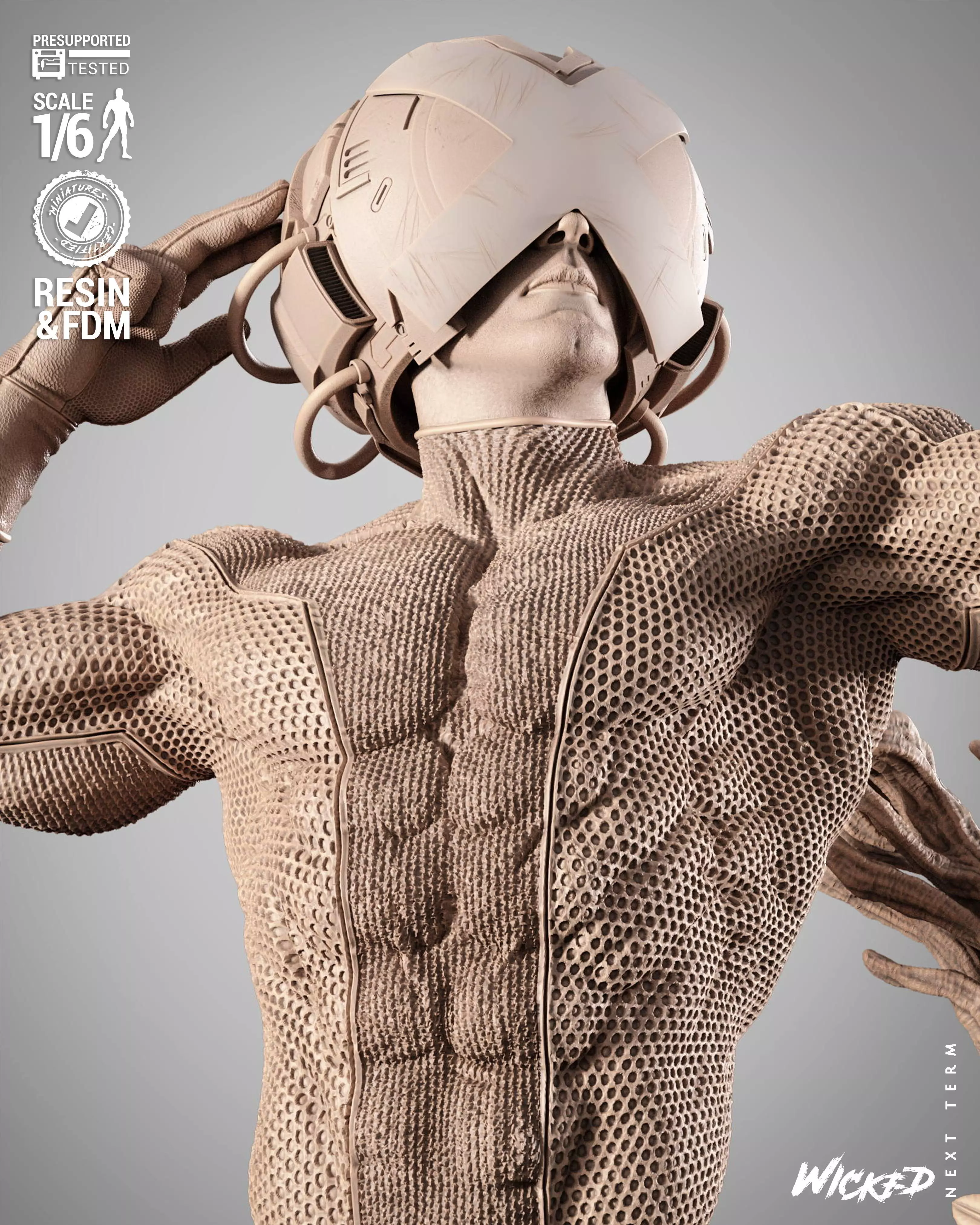 Wicked Marvel Professor X Sculpture  3D print model_11