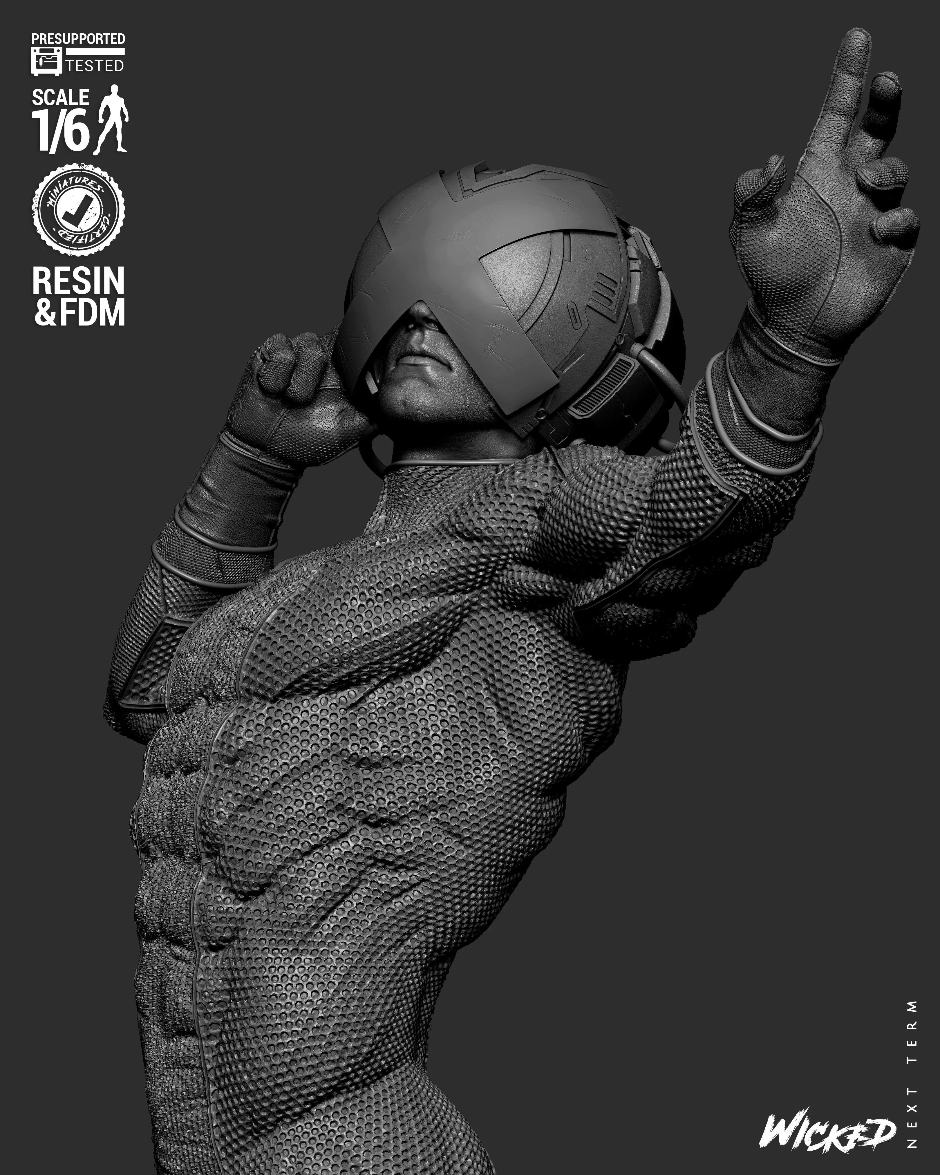 Wicked Marvel Professor X Sculpture  3D print model_18