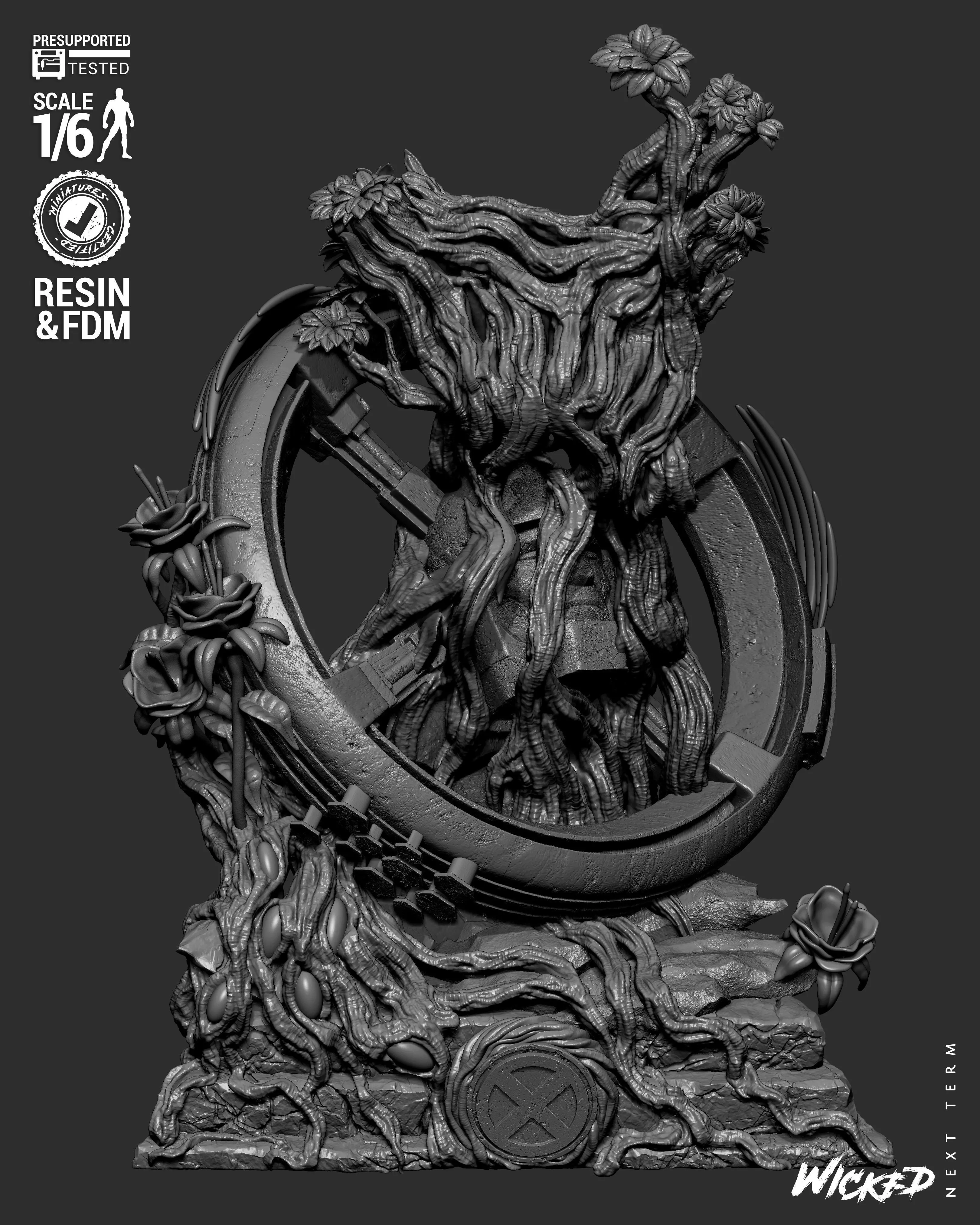 Wicked Marvel Professor X Sculpture  3D print model_12