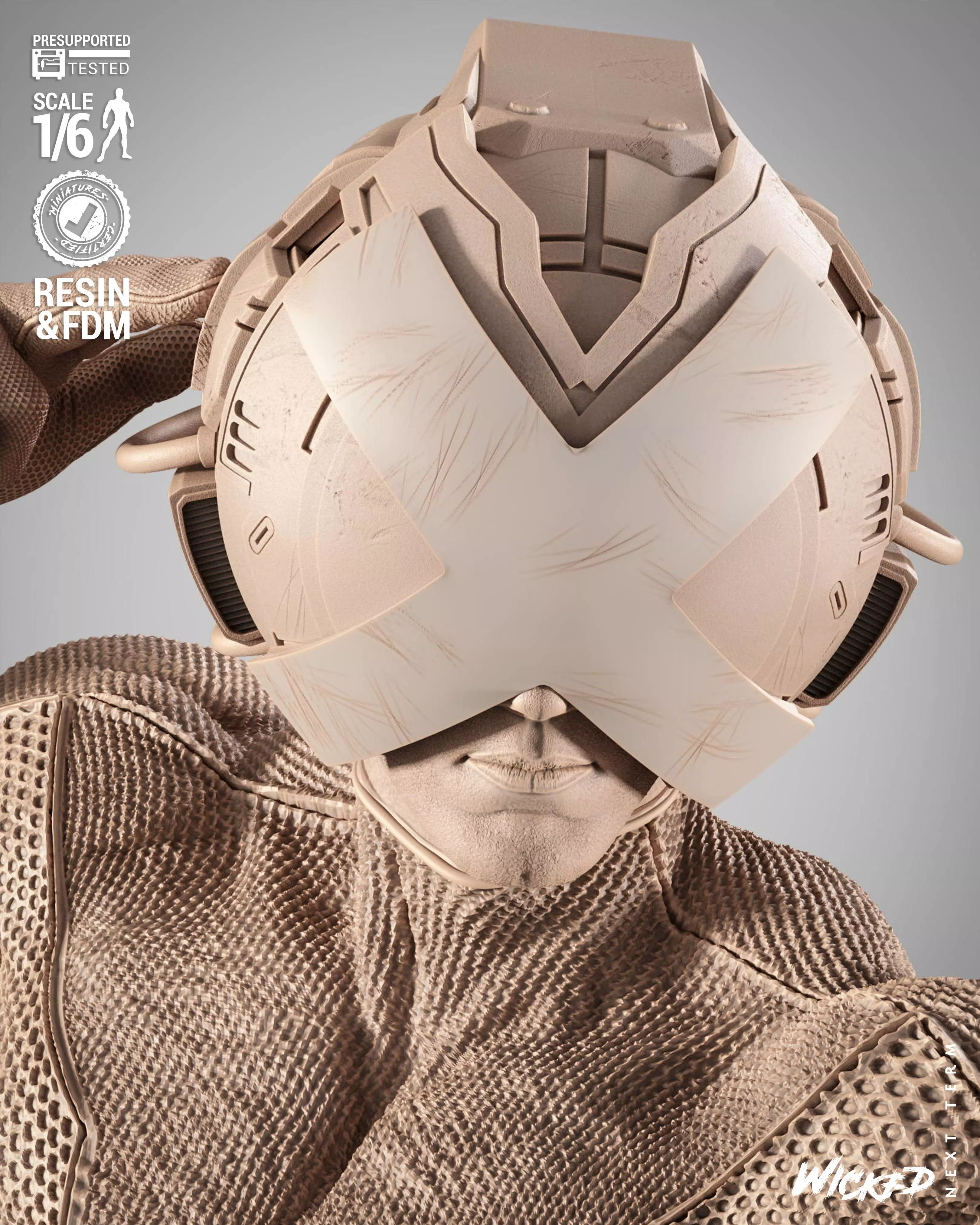 Wicked Marvel Professor X Sculpture  3D print model_4