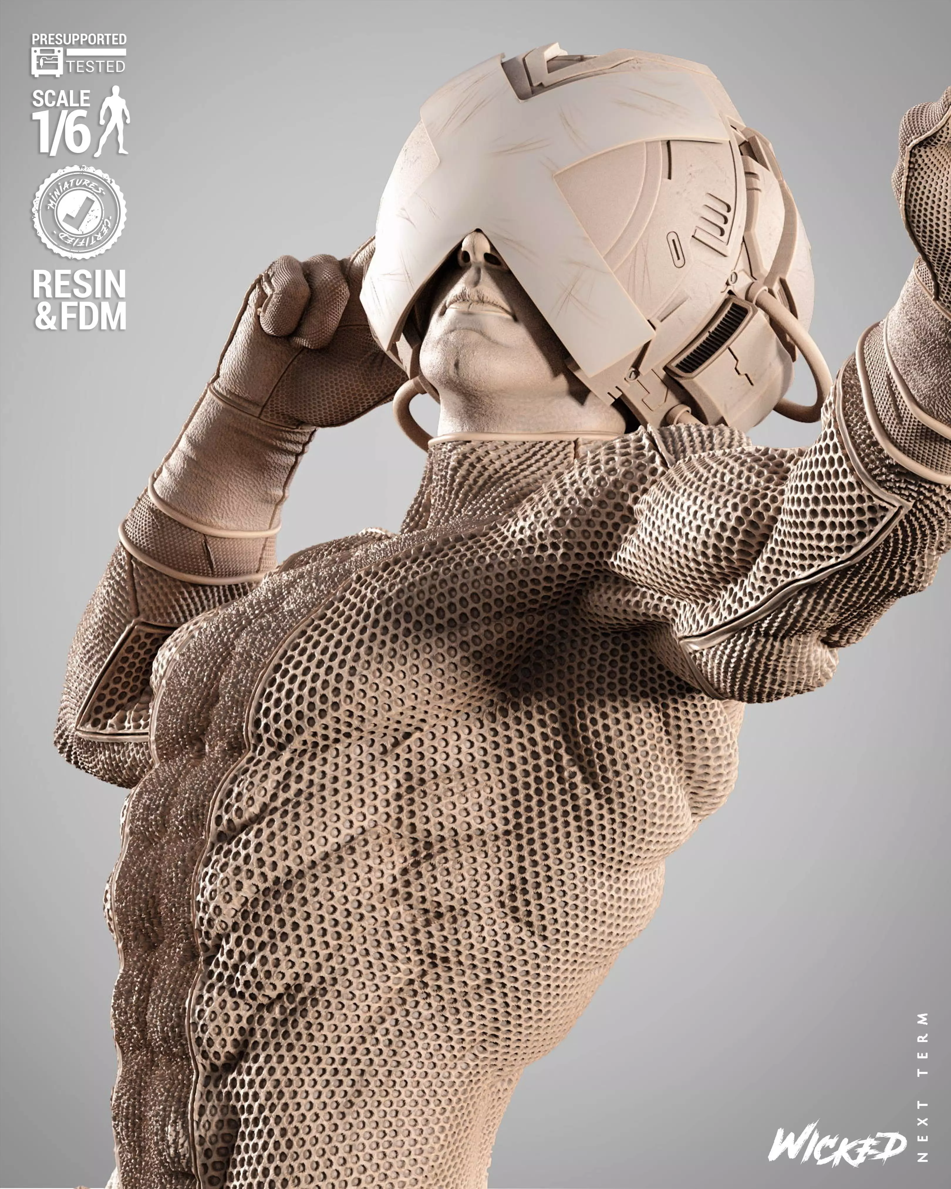 Wicked Marvel Professor X Sculpture  3D print model_3