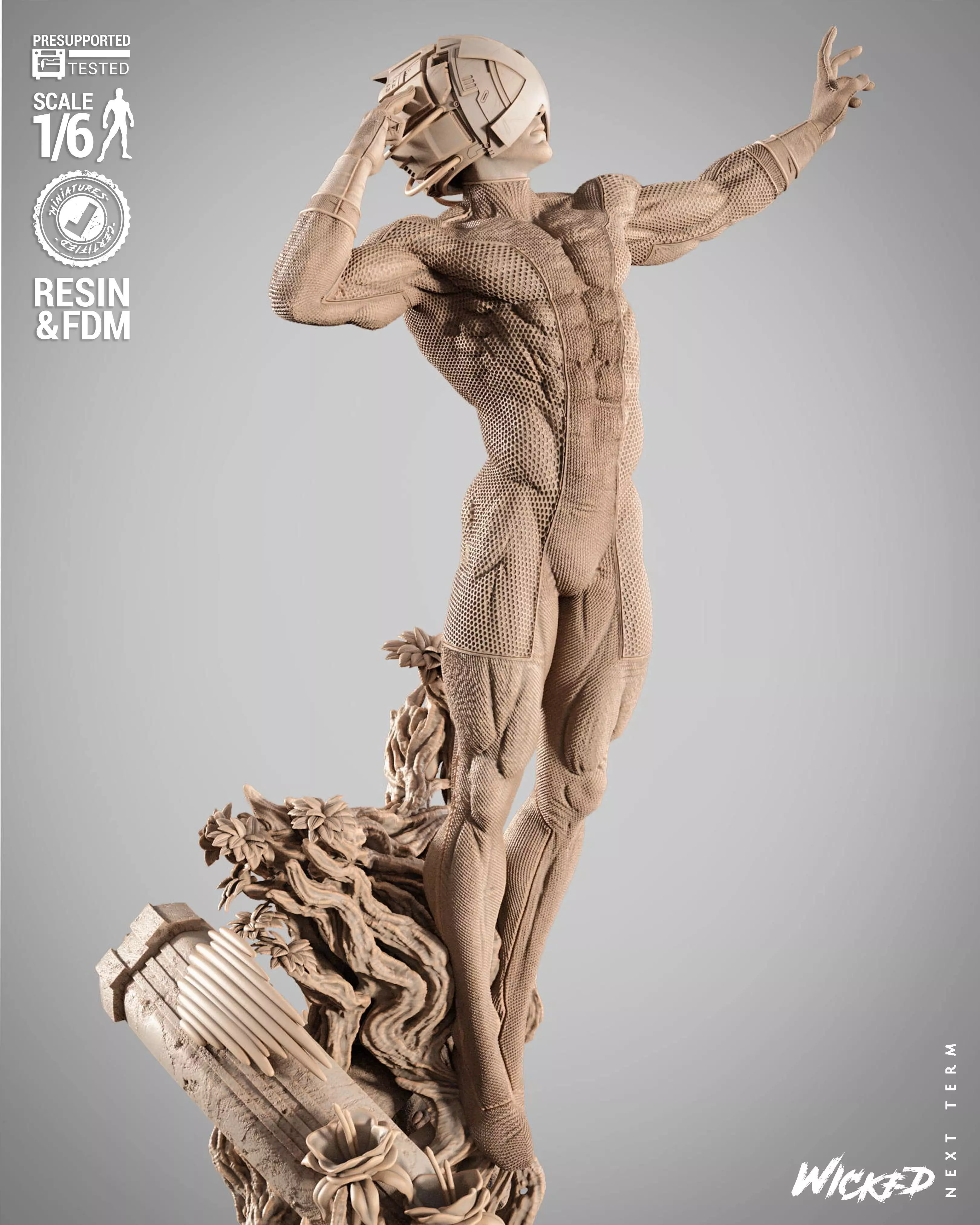 Wicked Marvel Professor X Sculpture  3D print model_2