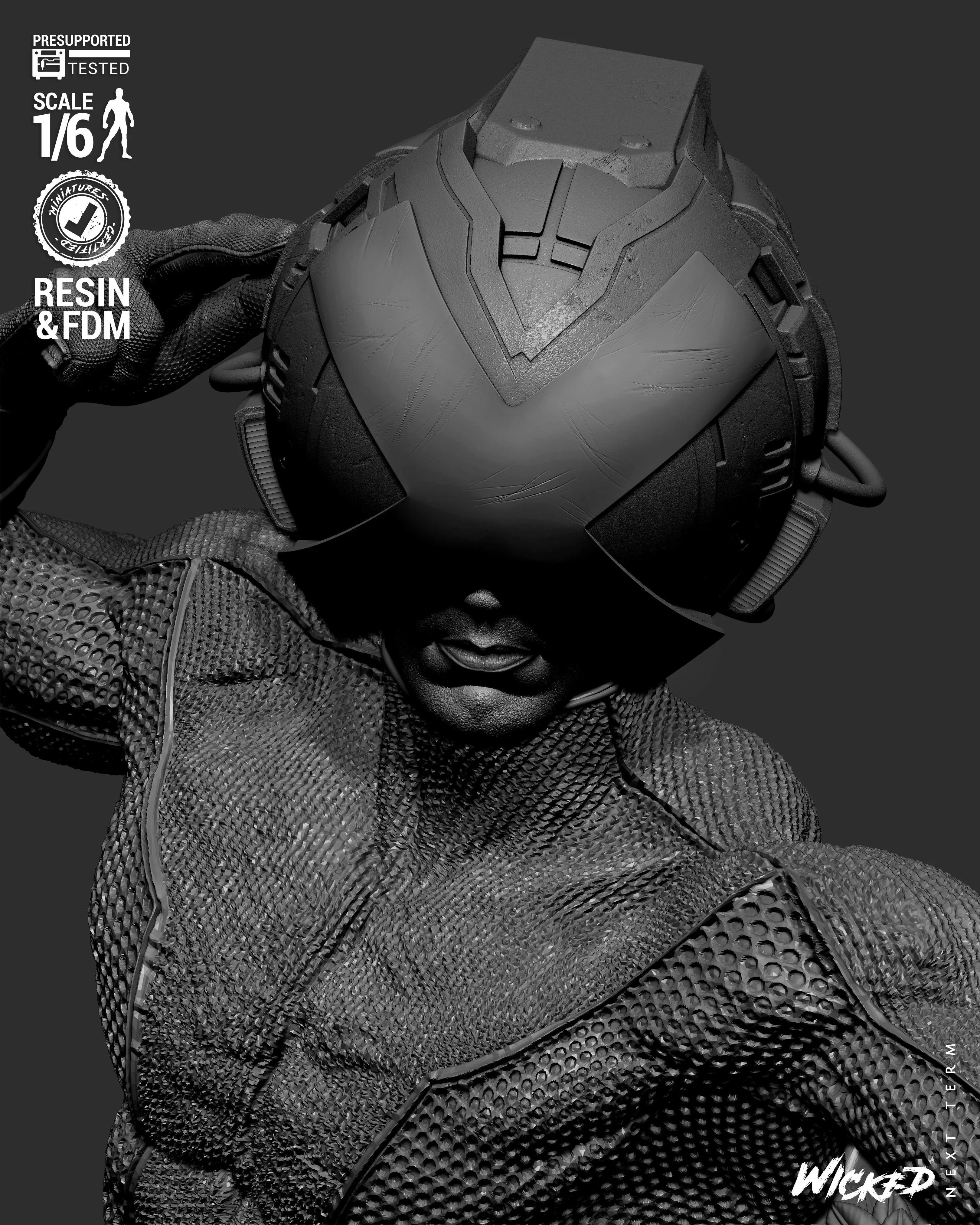 Wicked Marvel Professor X Sculpture  3D print model_31