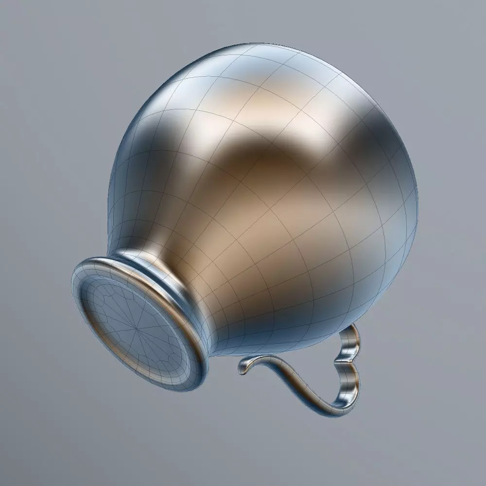 Coffee Cup with Heart Shaped Handle 3D model_5