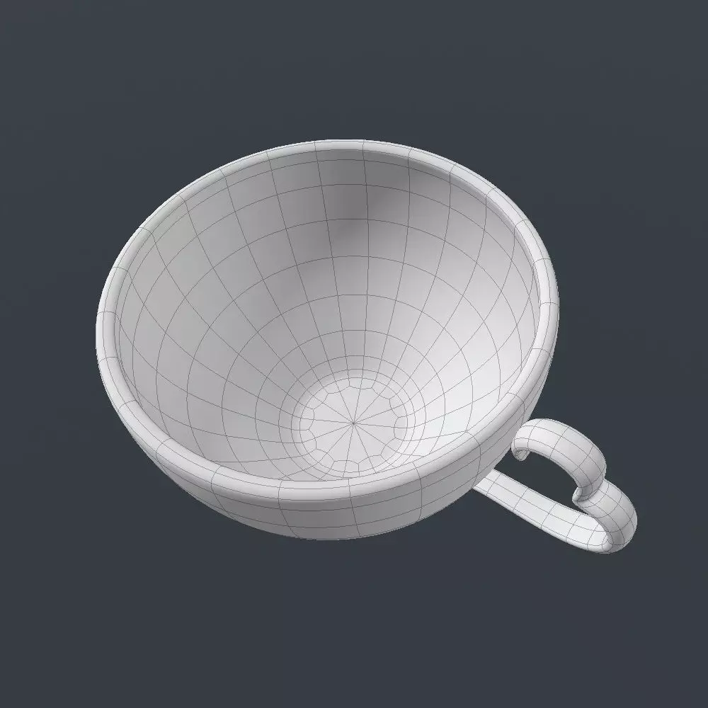 Coffee Cup with Heart Shaped Handle 3D model_8