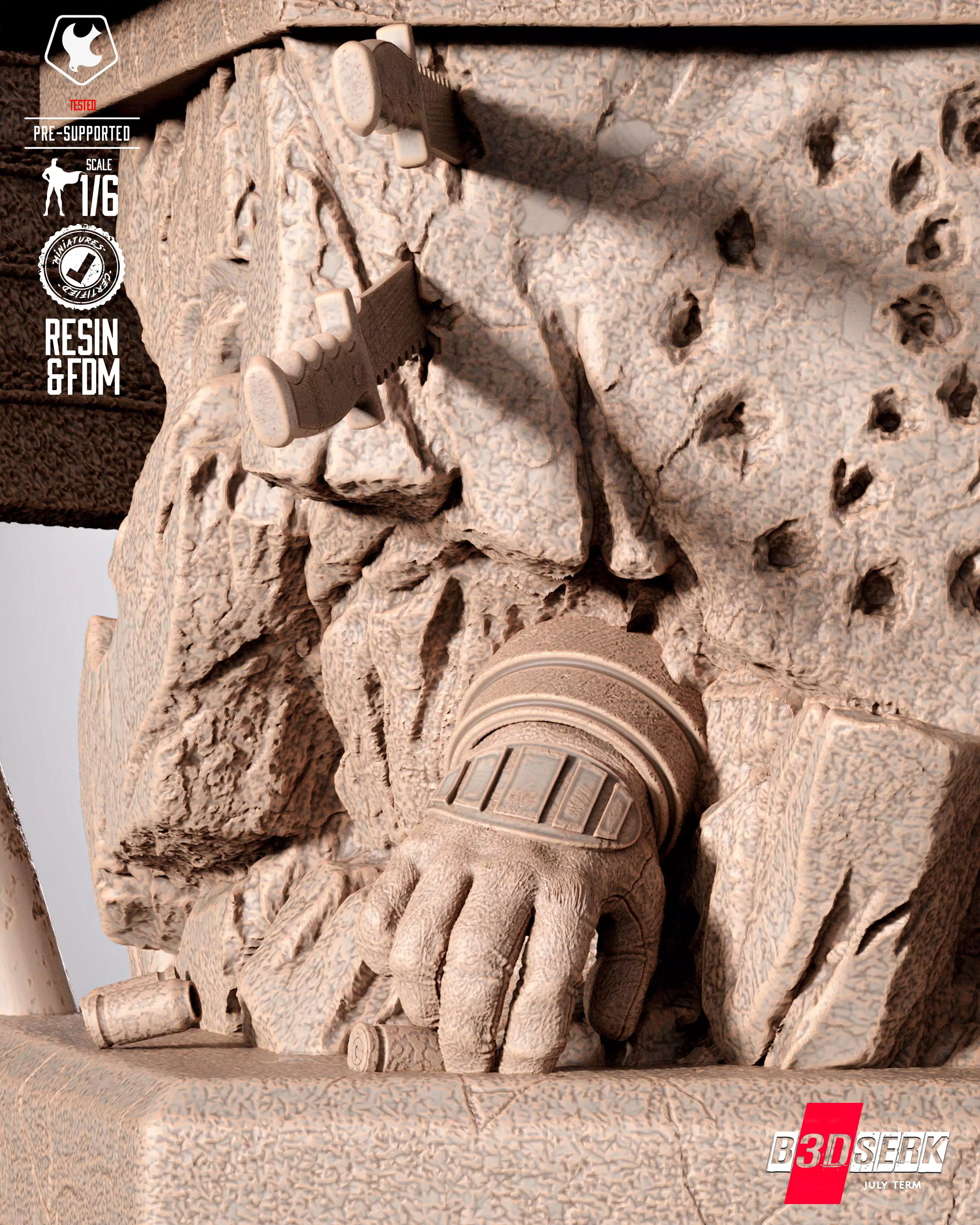 B3DSERK Peace Maker Sculpture 3D print model_10