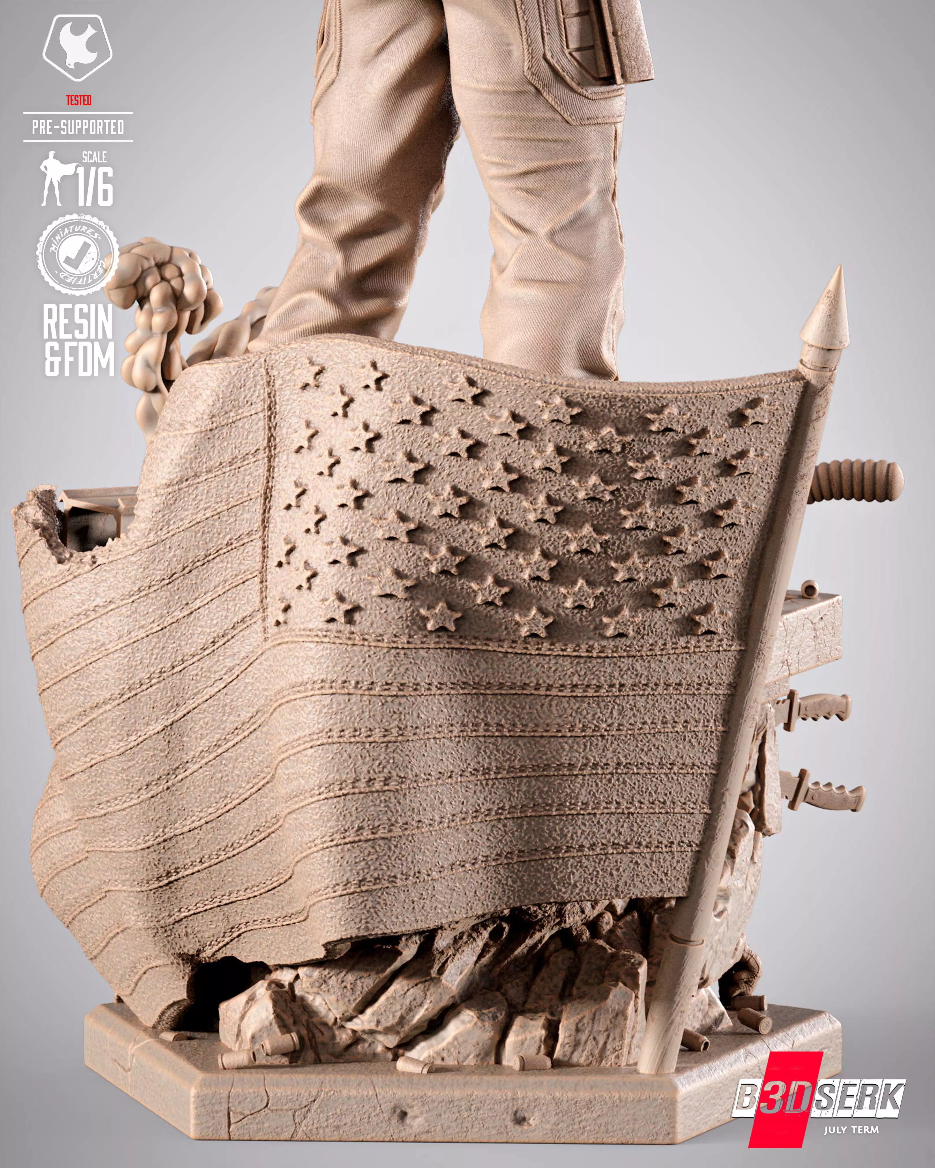 B3DSERK Peace Maker Sculpture 3D print model_11