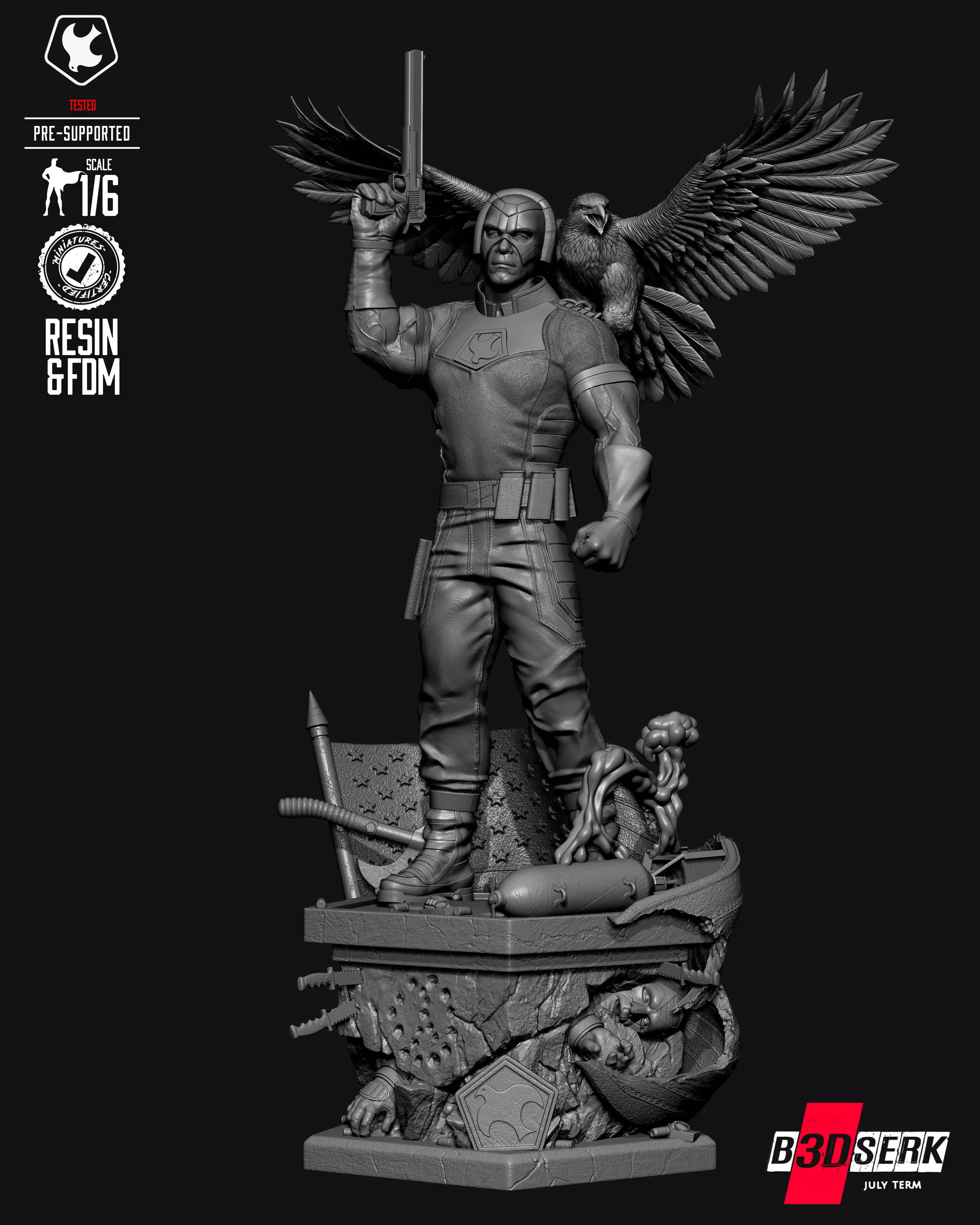 B3DSERK Peace Maker Sculpture 3D print model_15