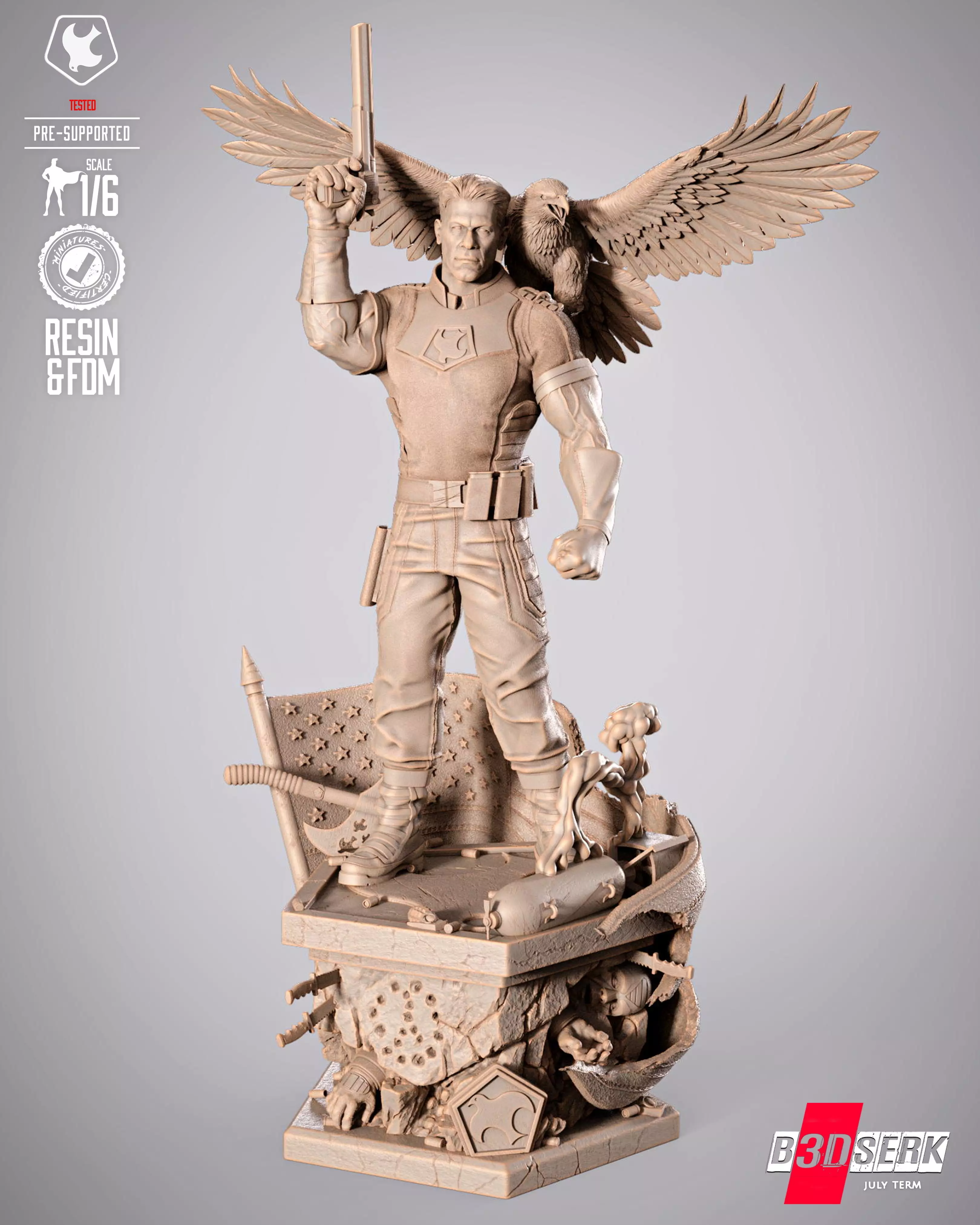 B3DSERK Peace Maker Sculpture 3D print model_1