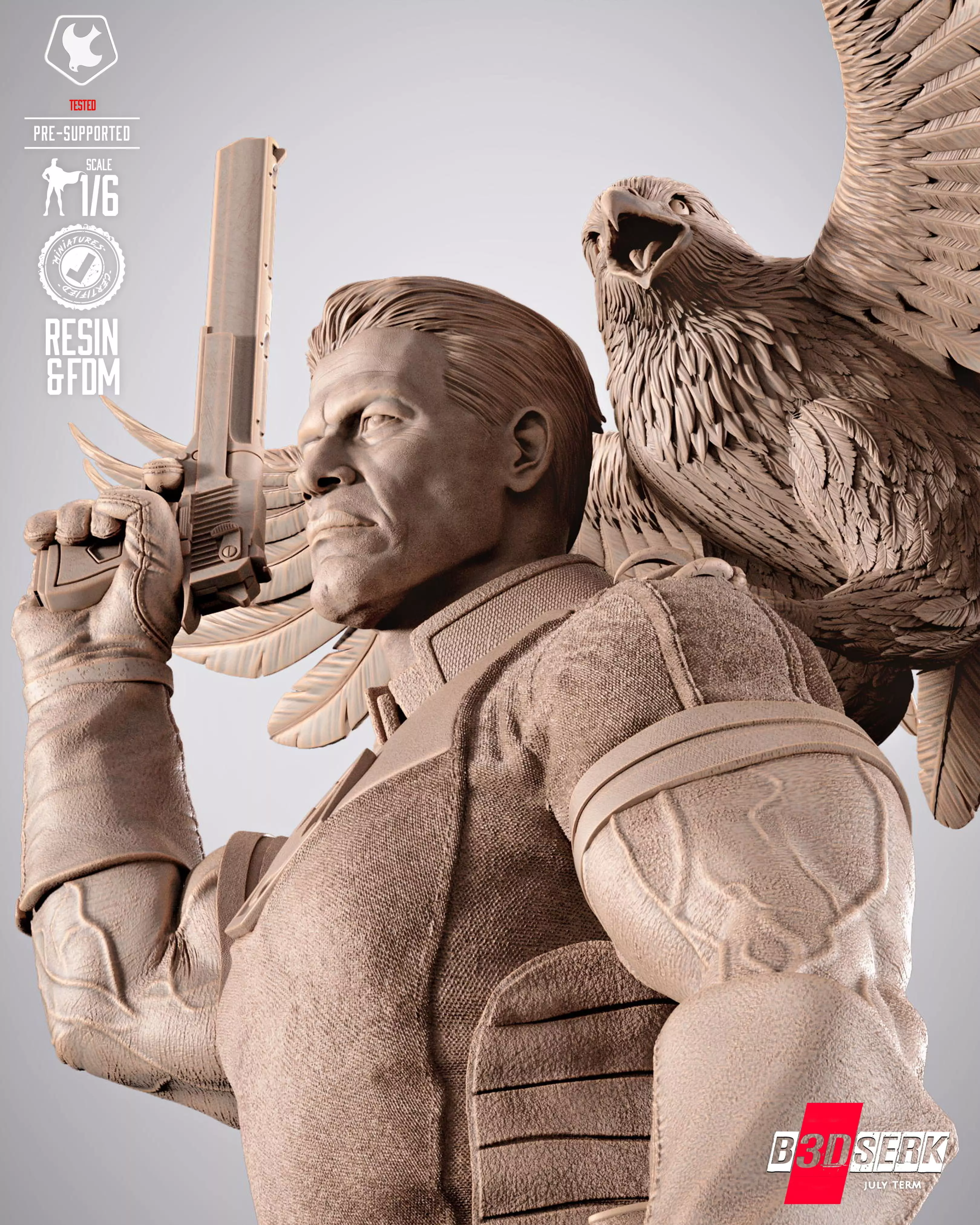 B3DSERK Peace Maker Sculpture 3D print model_12