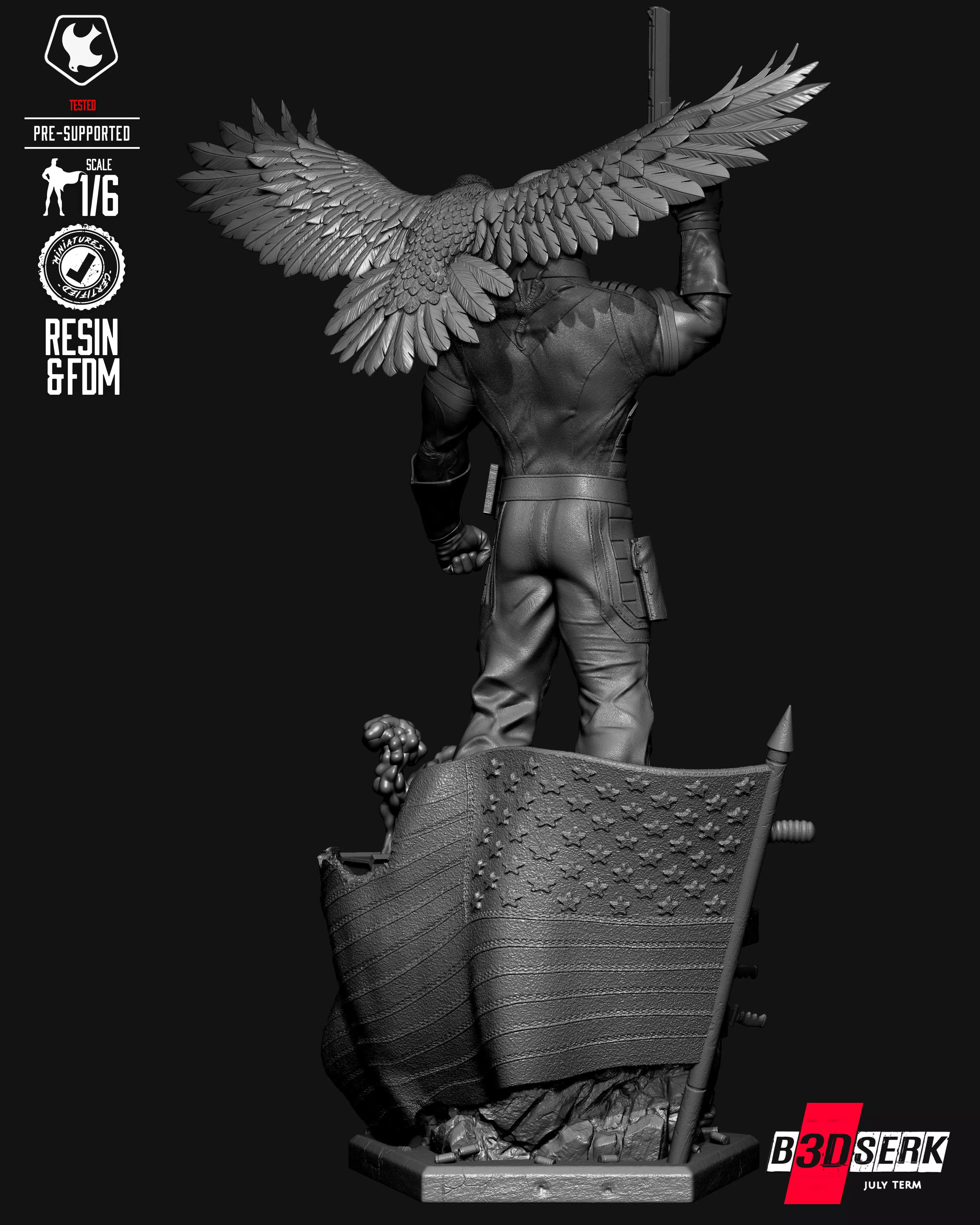 B3DSERK Peace Maker Sculpture 3D print model_17