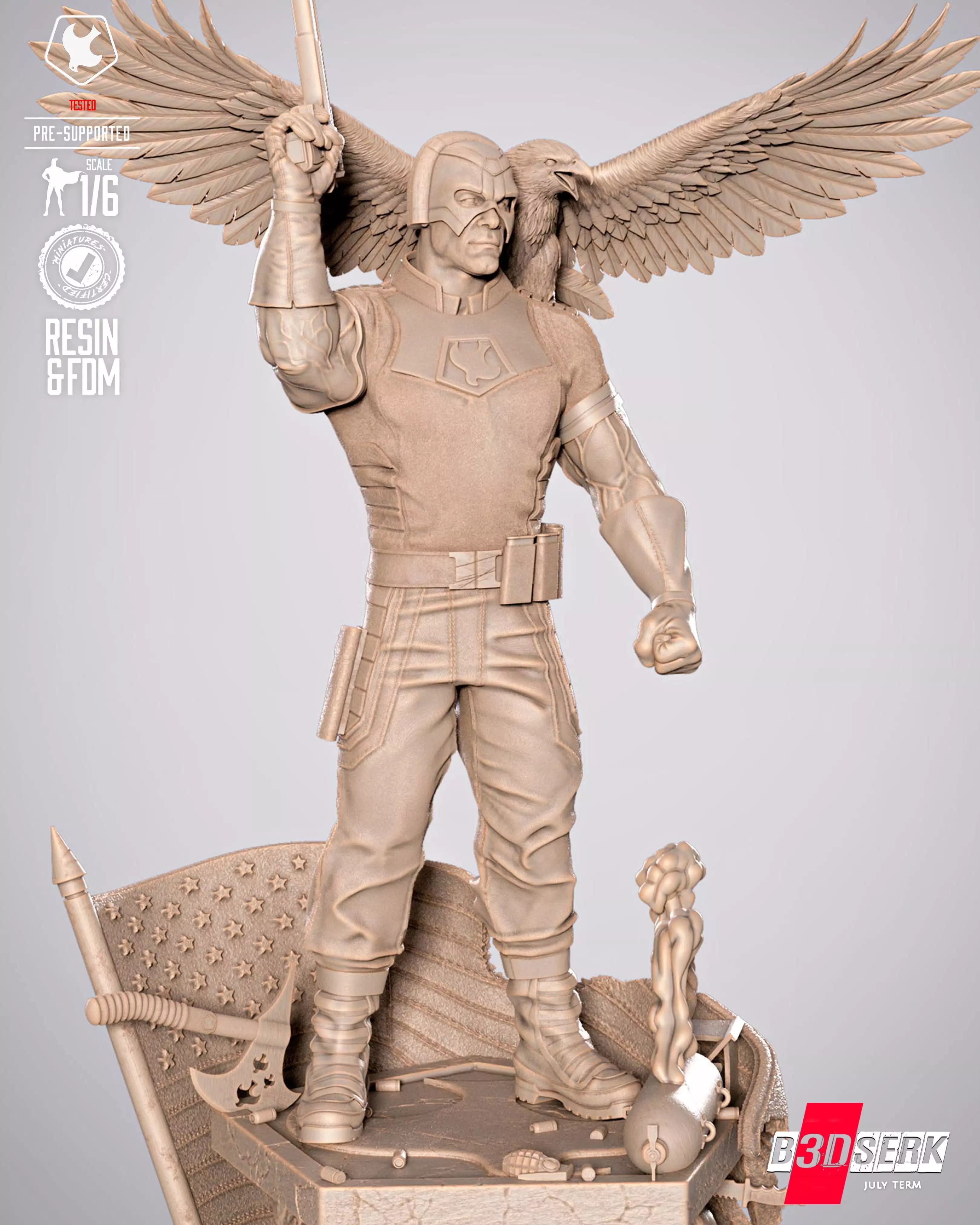 B3DSERK Peace Maker Sculpture 3D print model_2