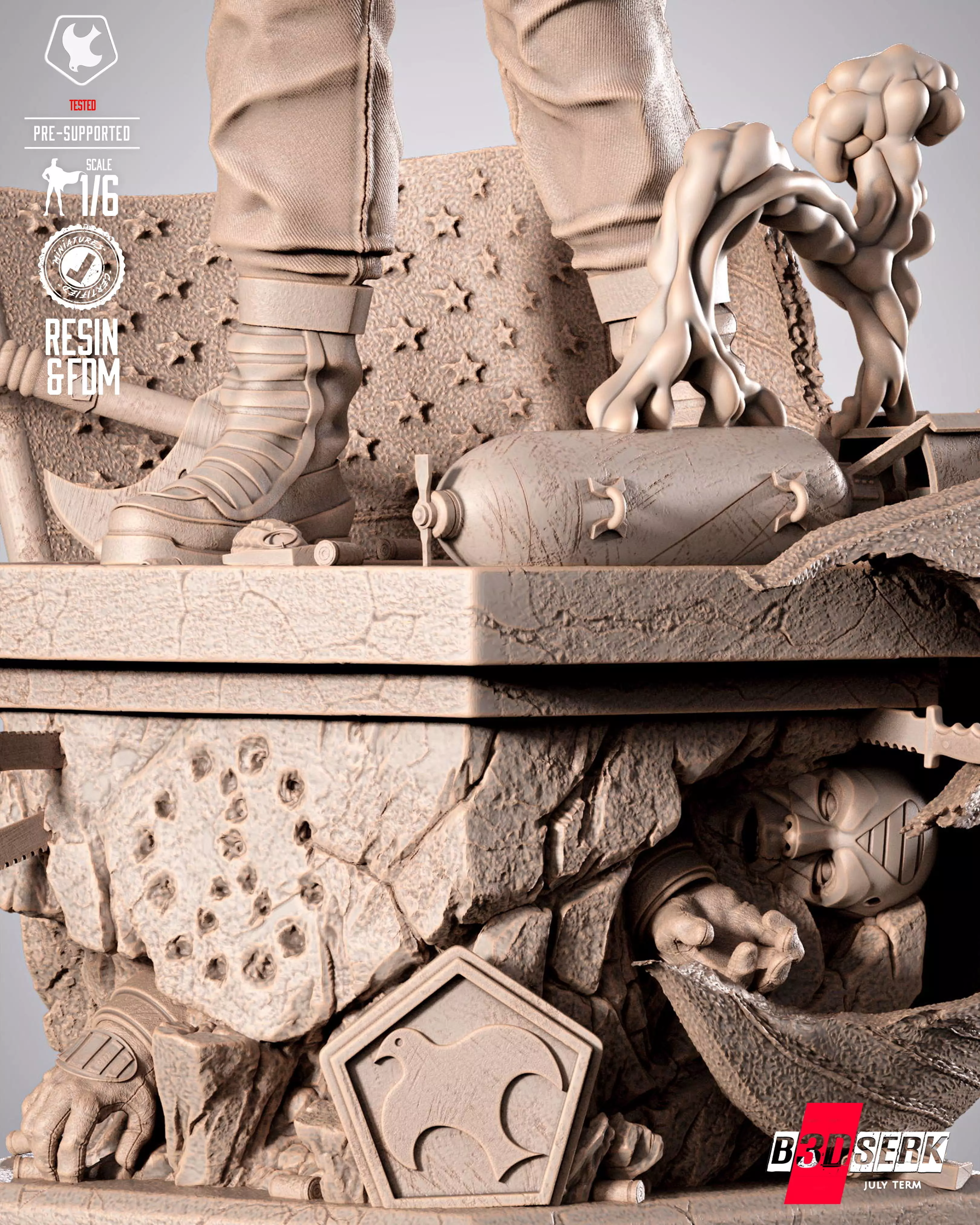 B3DSERK Peace Maker Sculpture 3D print model_7