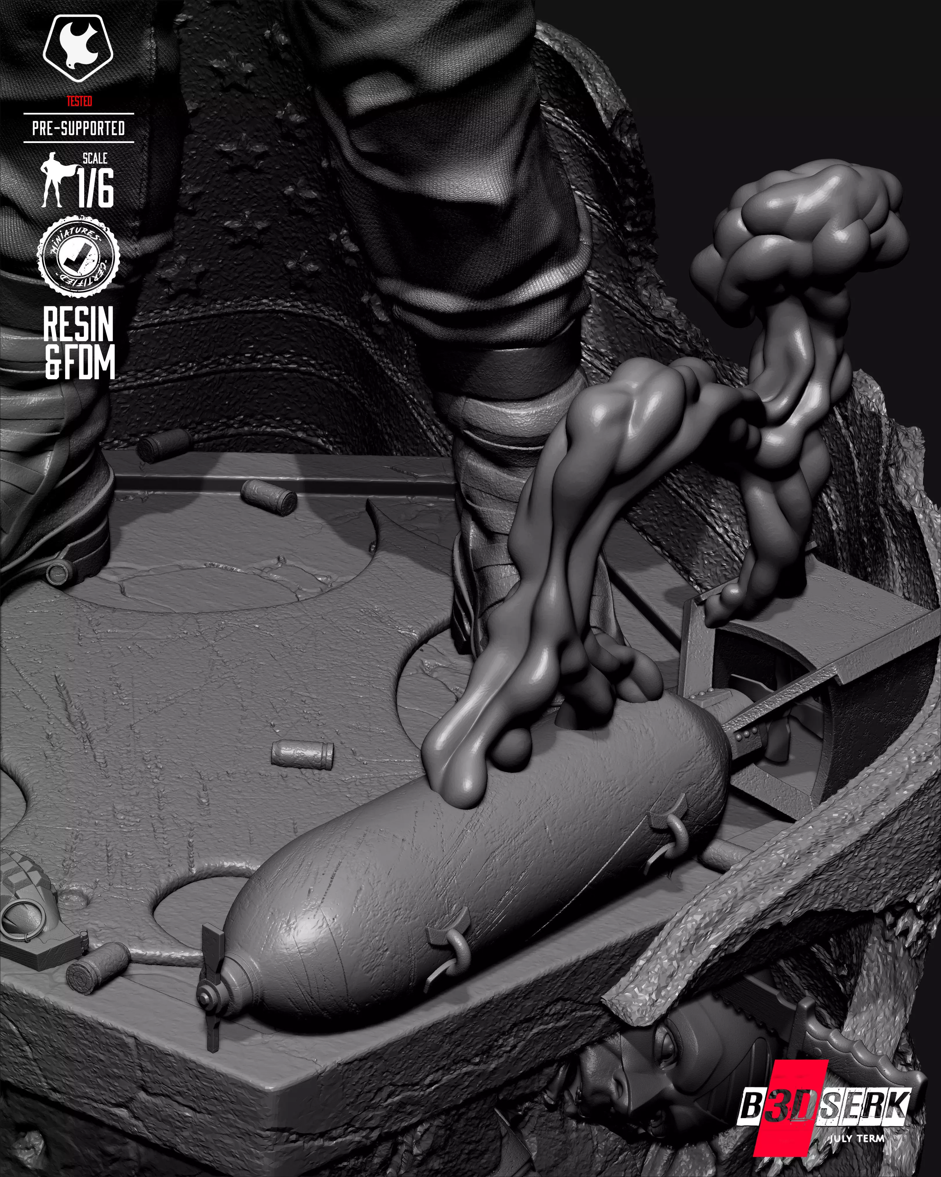 B3DSERK Peace Maker Sculpture 3D print model_32