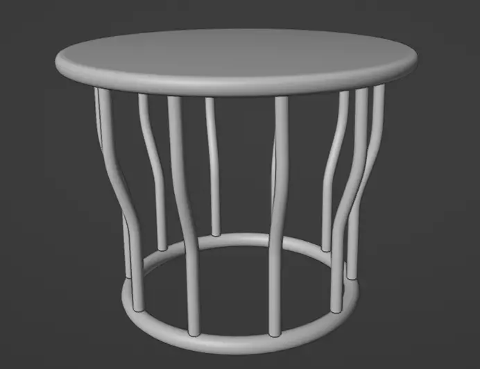Lewis Coffee Table White 3D model_8