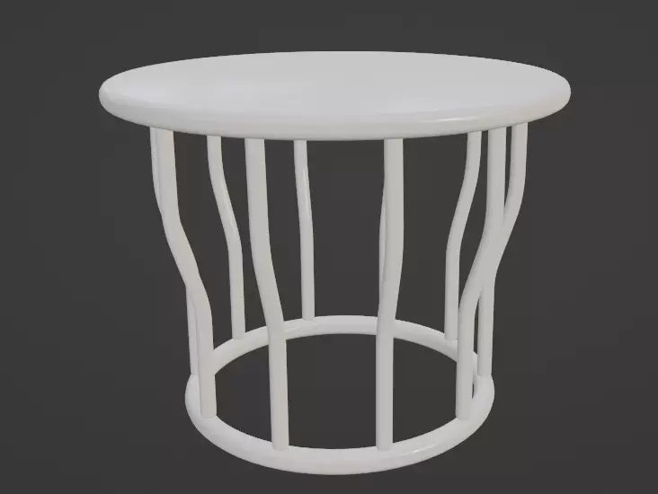 Lewis Coffee Table White 3D model_7