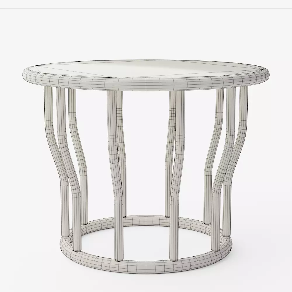 Lewis Coffee Table White 3D model_1