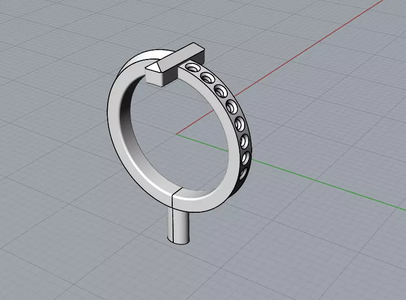 T RING sided pave 3D print model_6