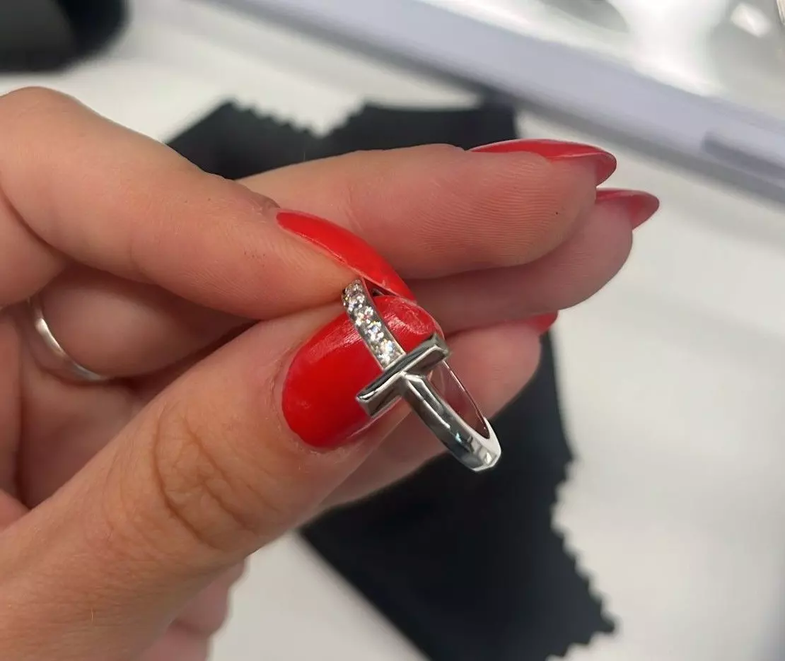 T RING sided pave 3D print model_0