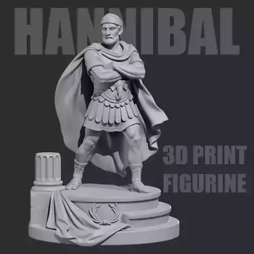 Hannibal Barca Collectible Historical Ancient Warrior Statue 3D print model